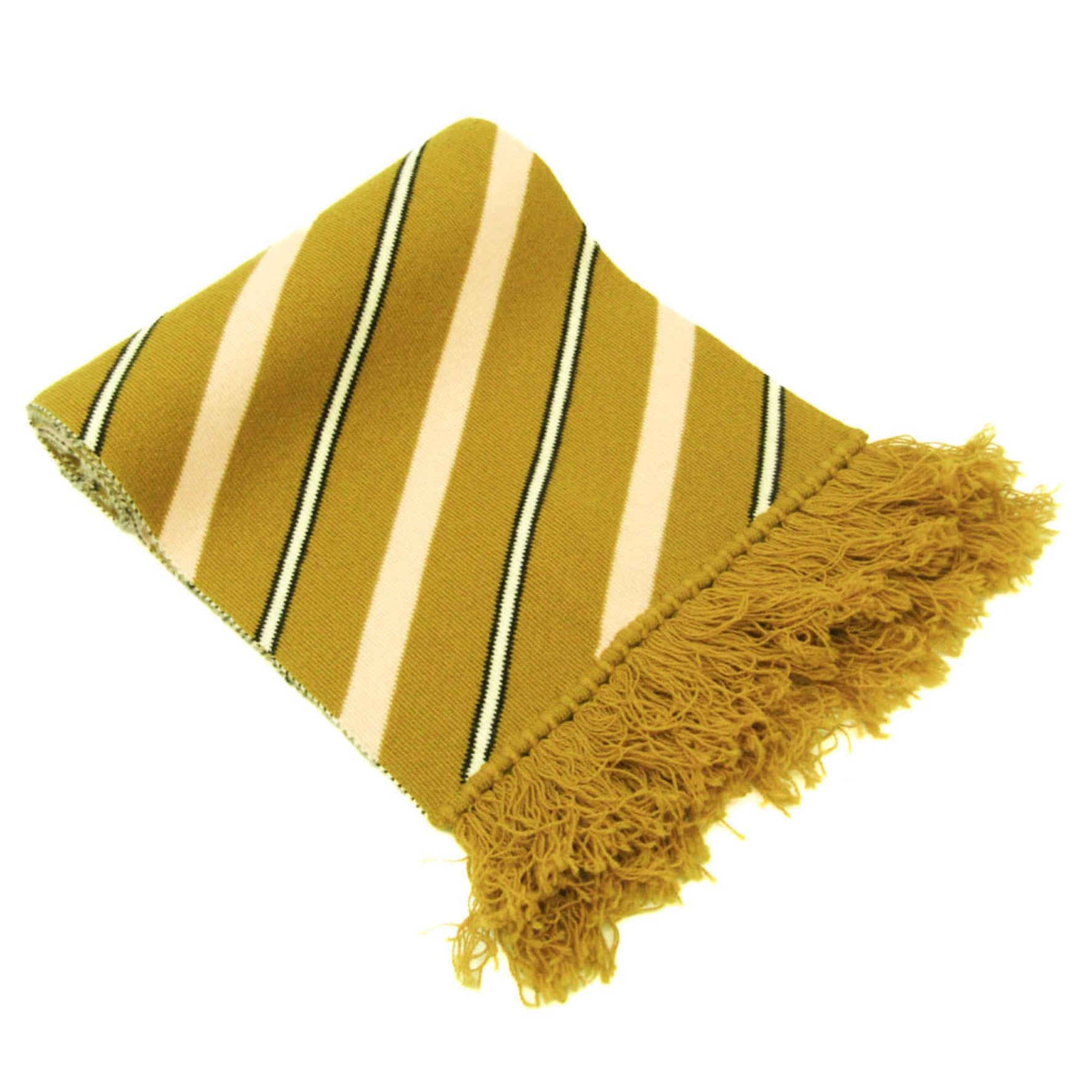 Burberry KNITTED STRIPE TIPPET Muffler Wool Cashmere Stole Light Pink,Off-white,Mustard