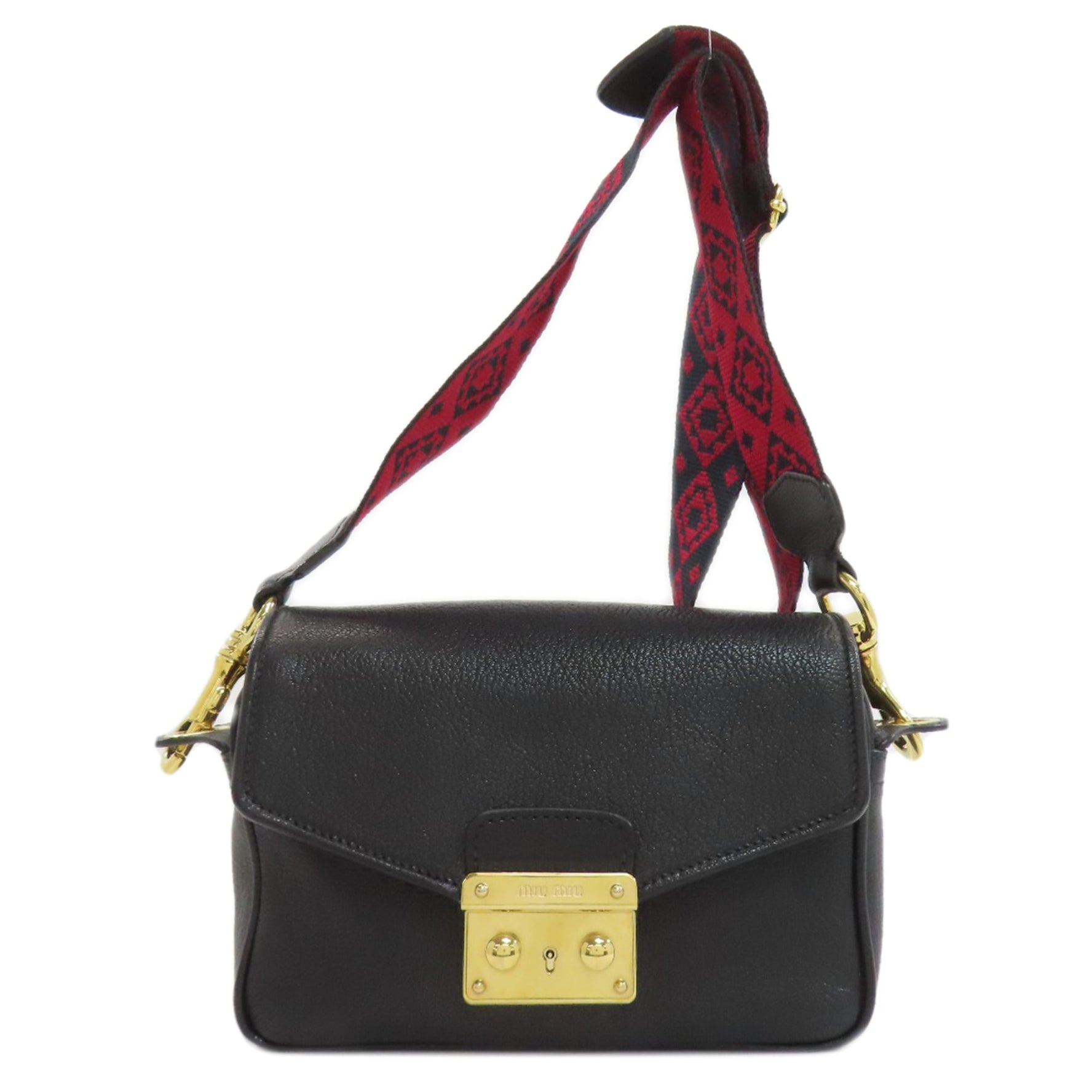 Miu Miu Miu logo shoulder bag leather MIUMIU