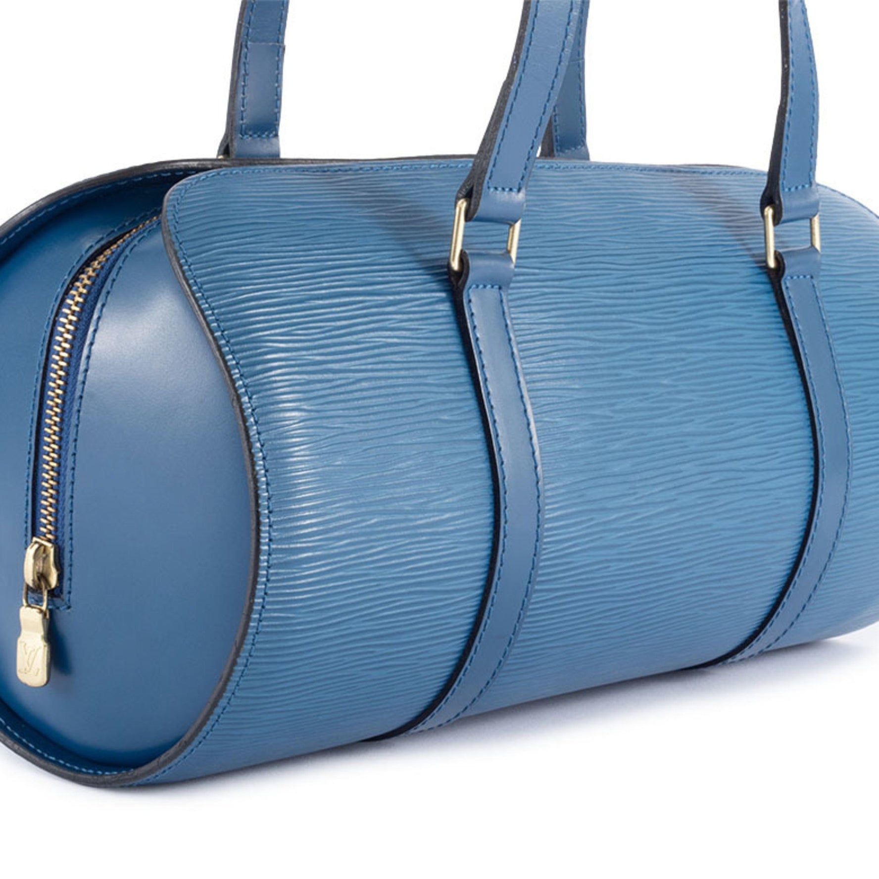 Louis Vuitton Soufflot Handbag Epi Leather Toledo Blue LOUIS VUITTON