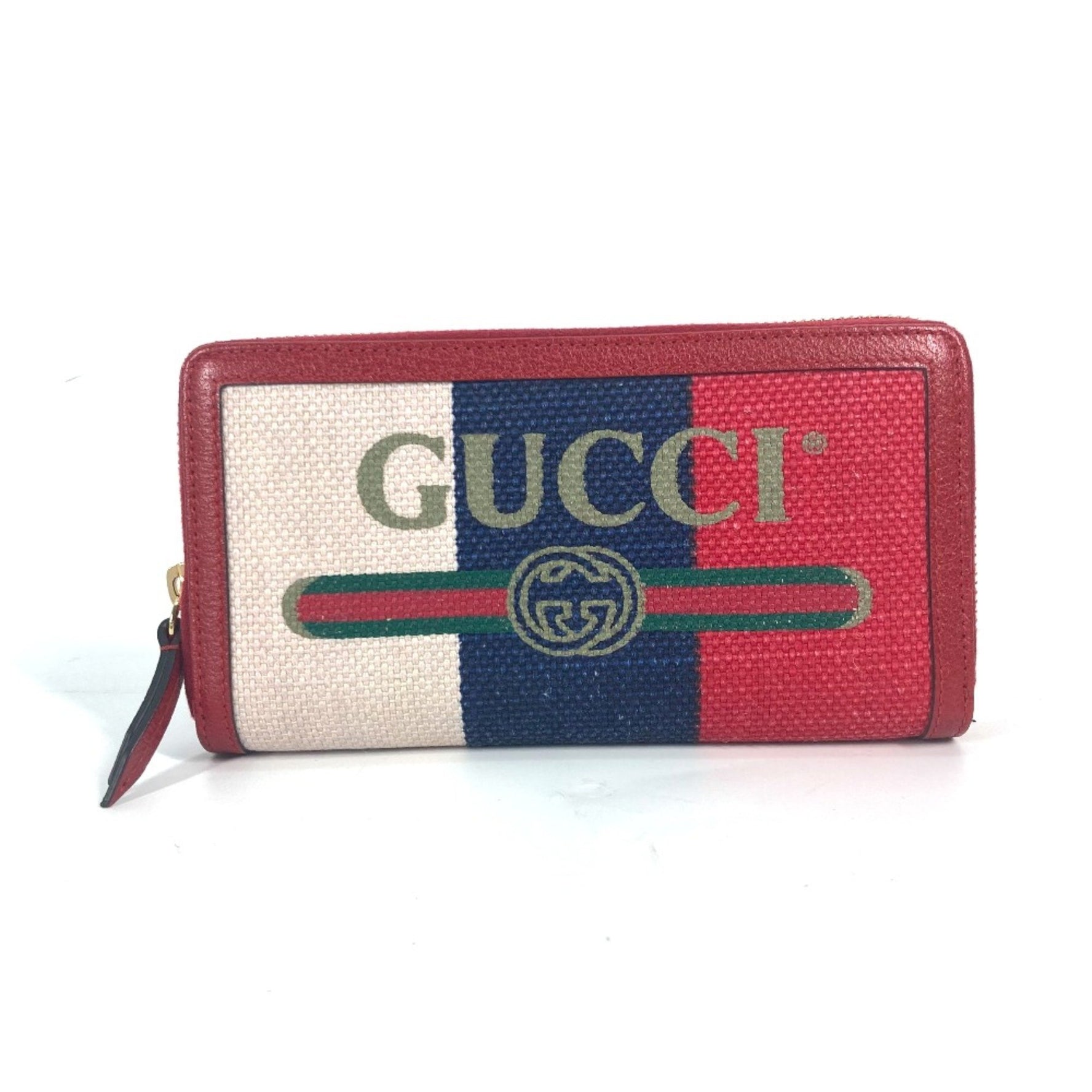 Gucci Long wallet Zip Around Long Wallet White x blue