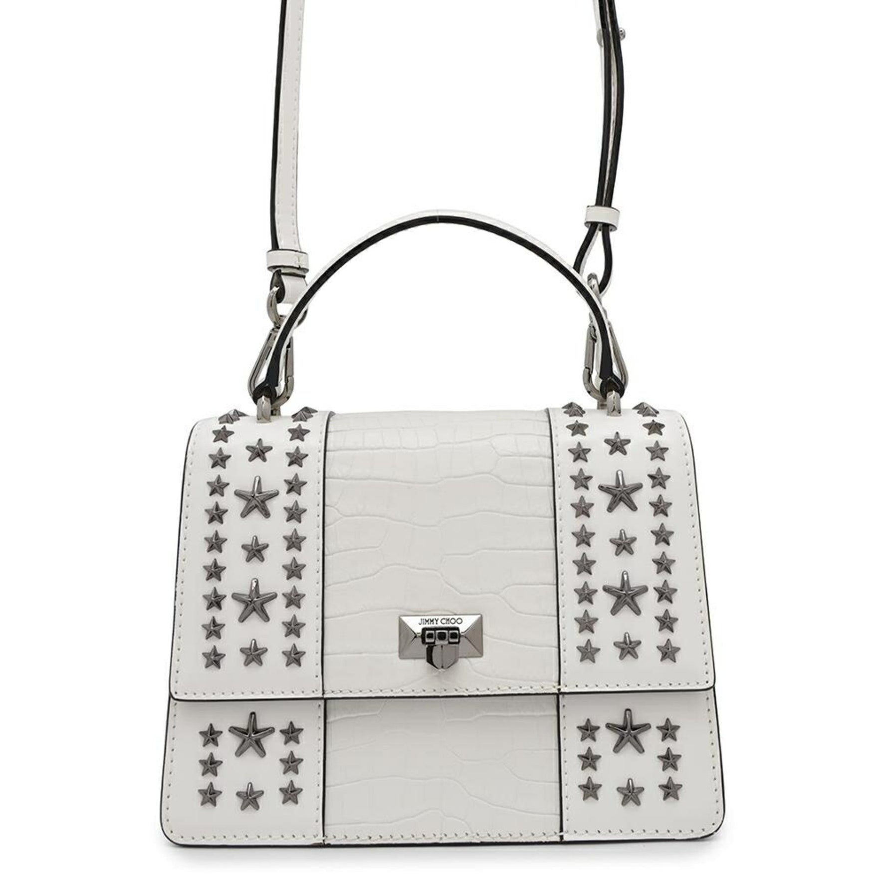 Jimmy Choo Handbag Pixis Embossed Leather Shoulder Bag