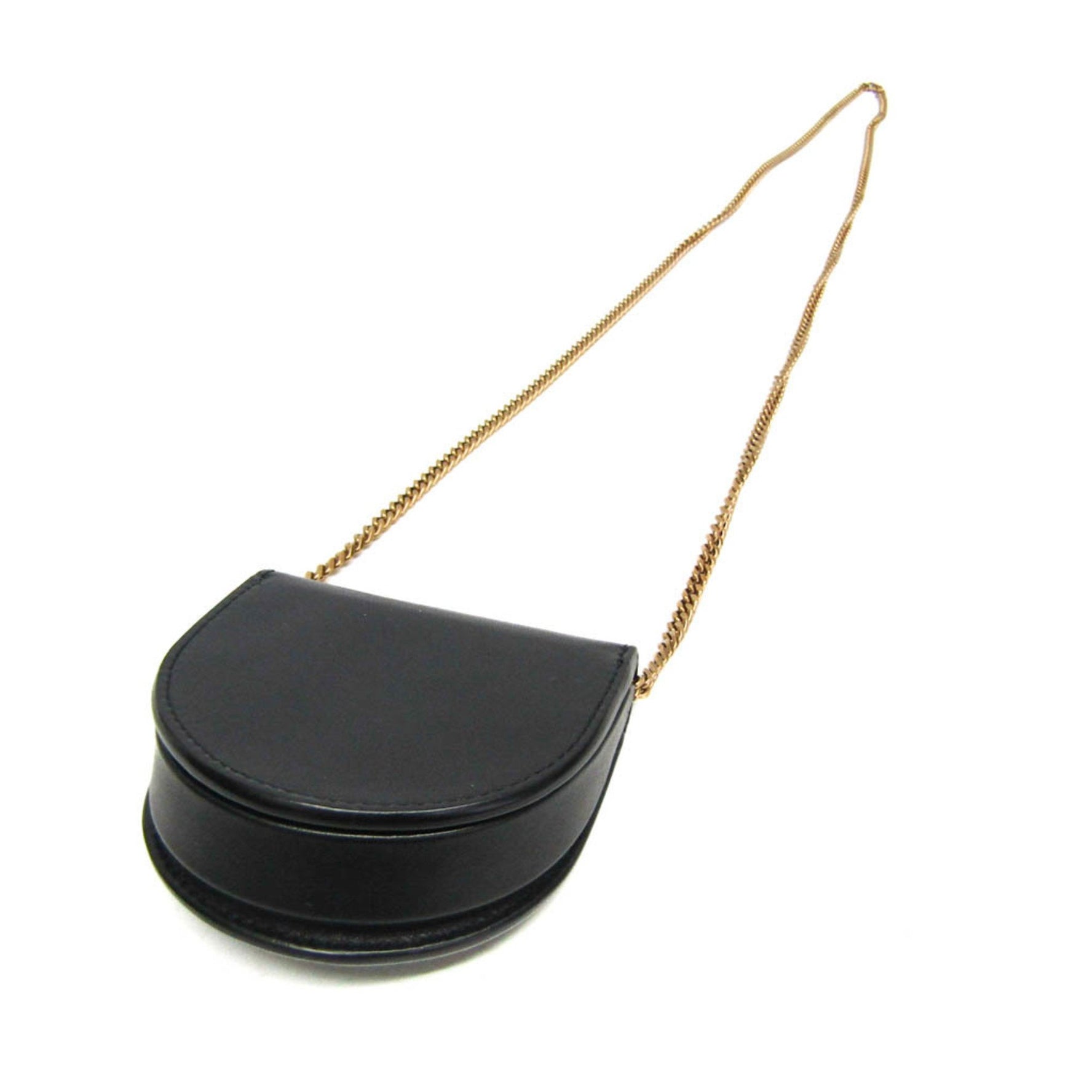 Saint Laurent Cassandra Logo Chain Shoulder Coin Purse Leather Coin Purse/coin Case
