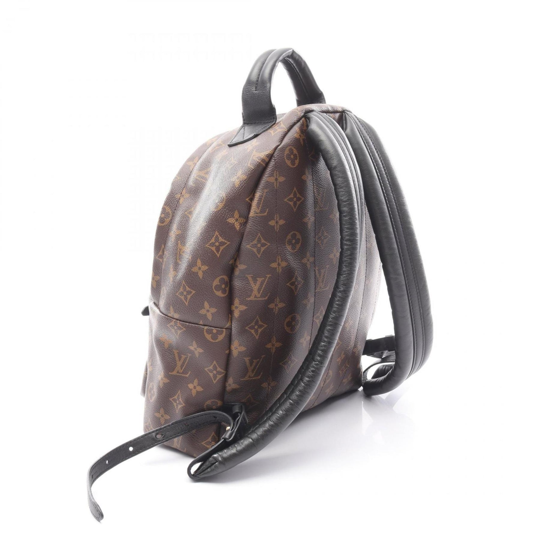 Louis Vuitton Palm Springs Backpack MM, Coated Canvas and Leather Monogram, Brown Black