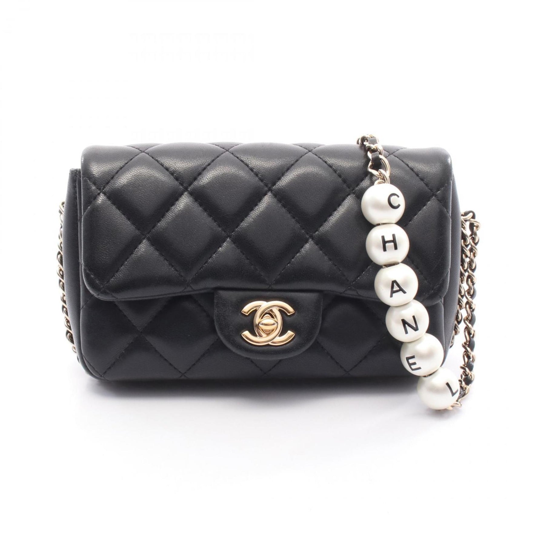 CHANEL Matelasse Small Flap Shoulder Bag in Lambskin Leather