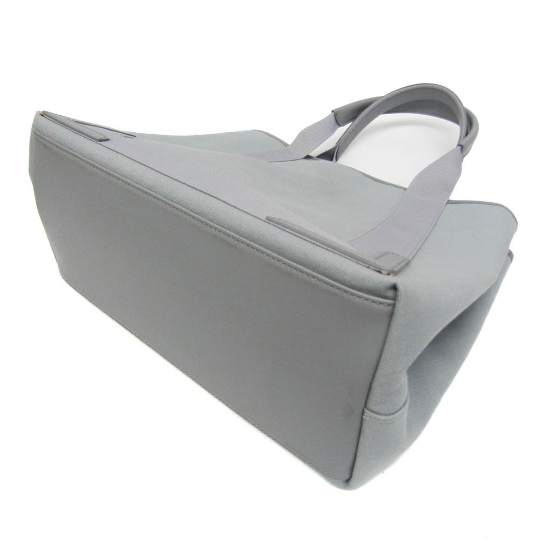 Balenciaga NAVY CABAS M Leather,Canvas Tote Bag Light Blue Gray
