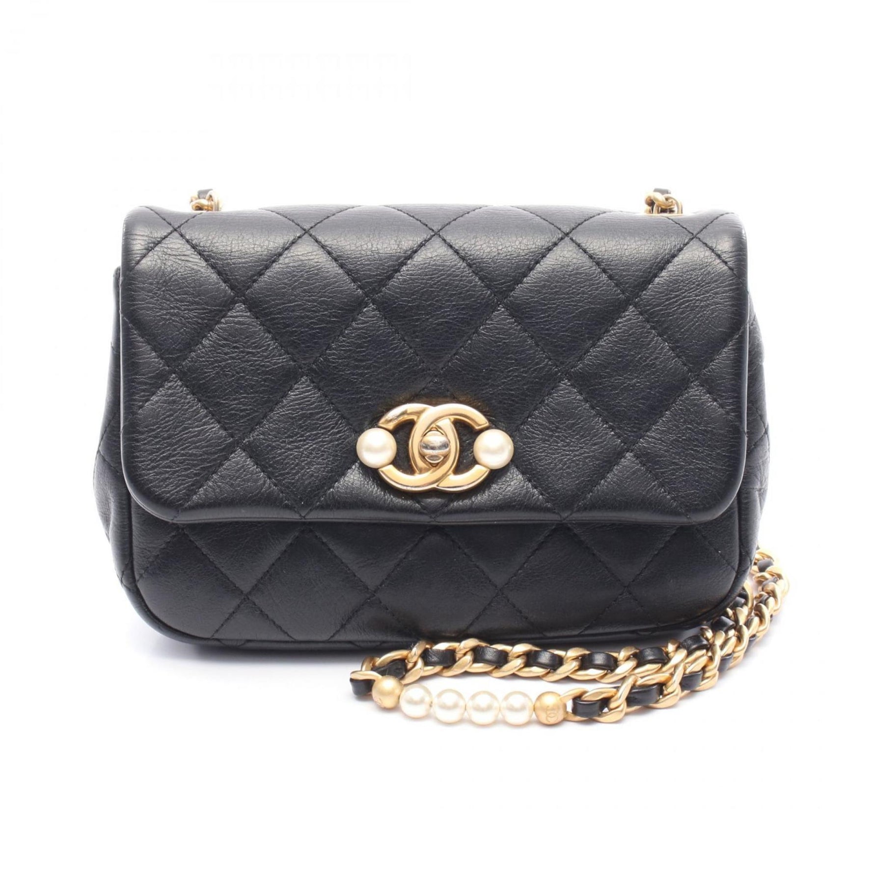 CHANEL Matelasse Shoulder Bag Leather