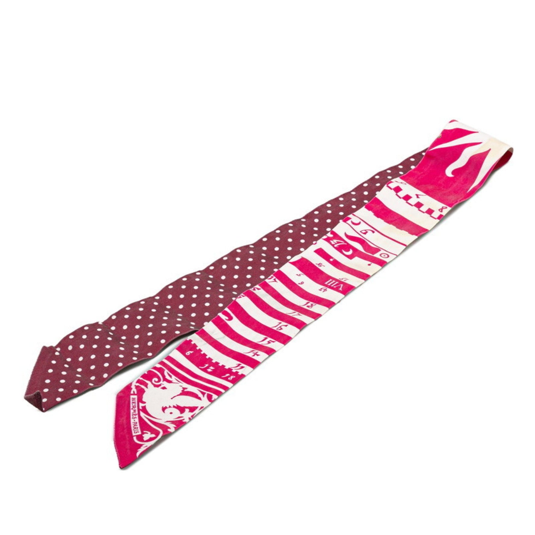 Hermes Twilly ASTROLOGIE A POIS Astrology Pois Rouge Scarf Muffler Silk
