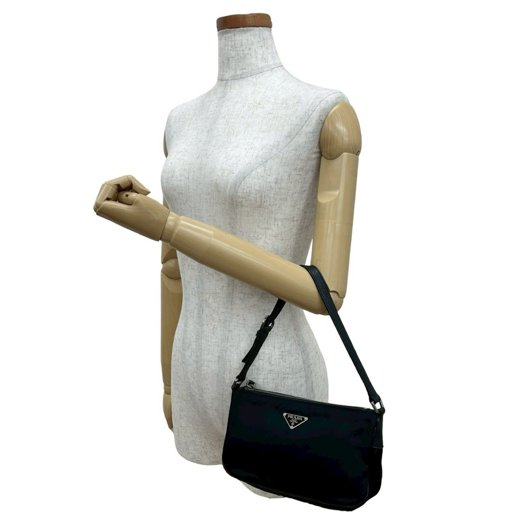 PRADA Triangle Logo Tessuto Nylon and Leather Mini Handbag in 04477