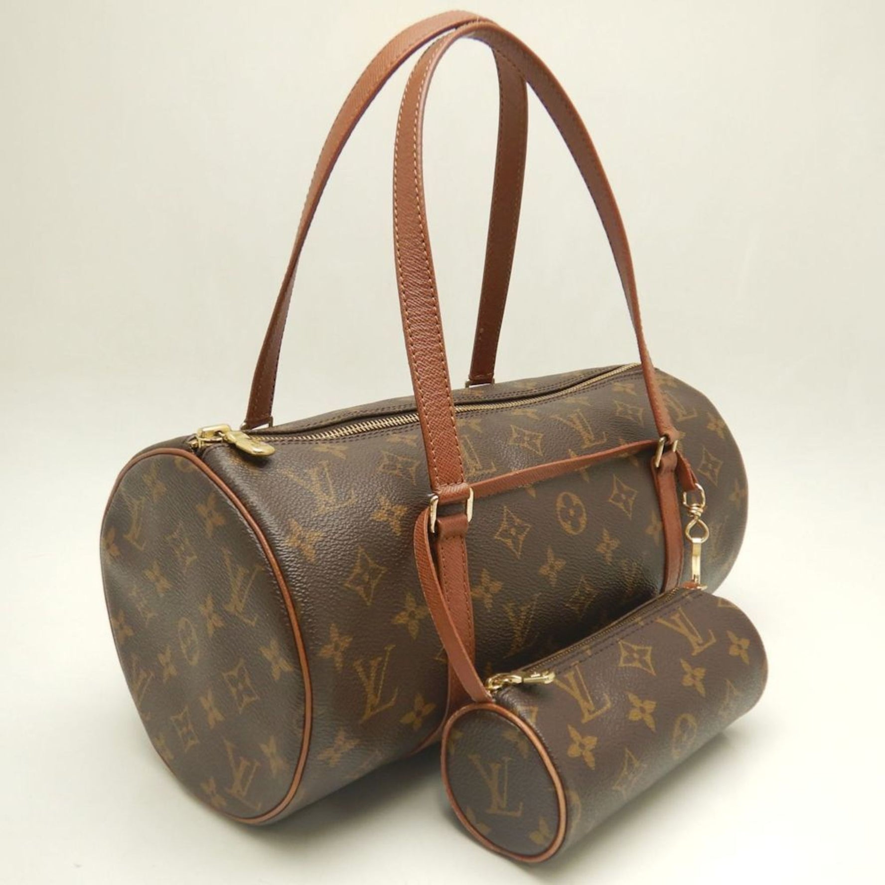 Louis Vuitton Monogram Papillon 30 Handbag Brown