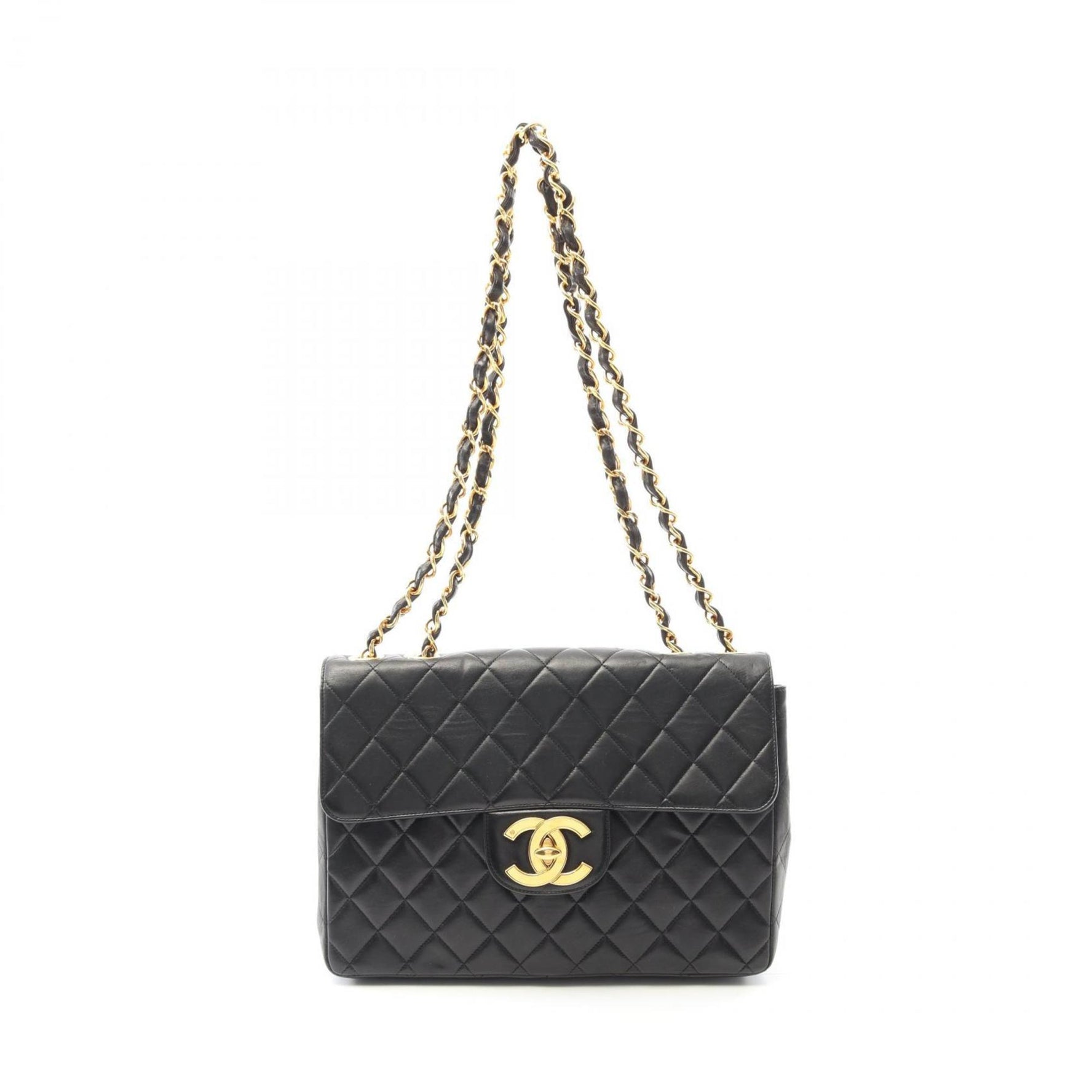 CHANEL Deca Matelasse 30 Single Flap Shoulder Bag Lambskin (Sheepskin)
