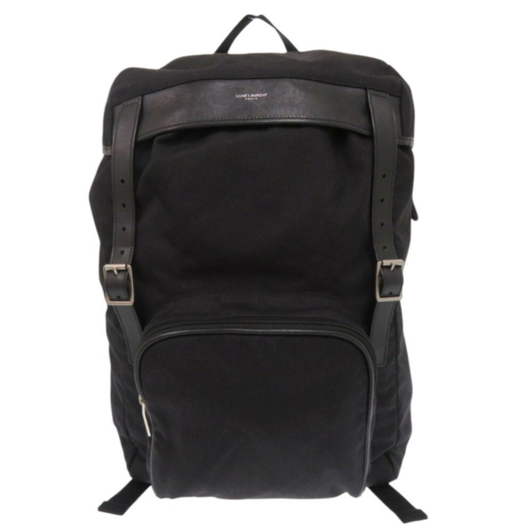 Saint Laurent Canvas and Leather Backpack/Daypack LAURENT