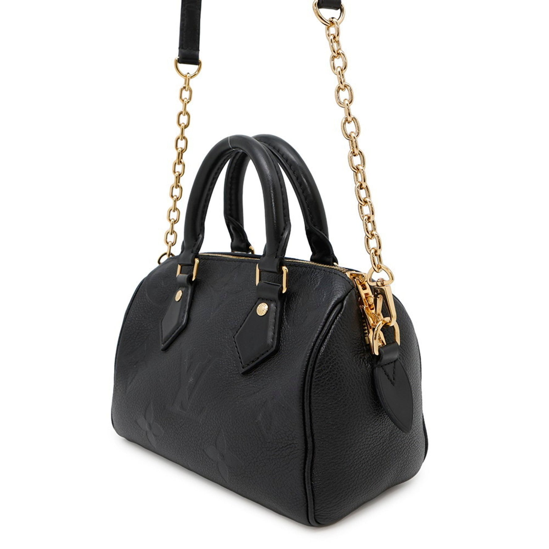 Louis Vuitton Monogram Empreinte Giant Speedy Bandouliere 20 Handbag Black