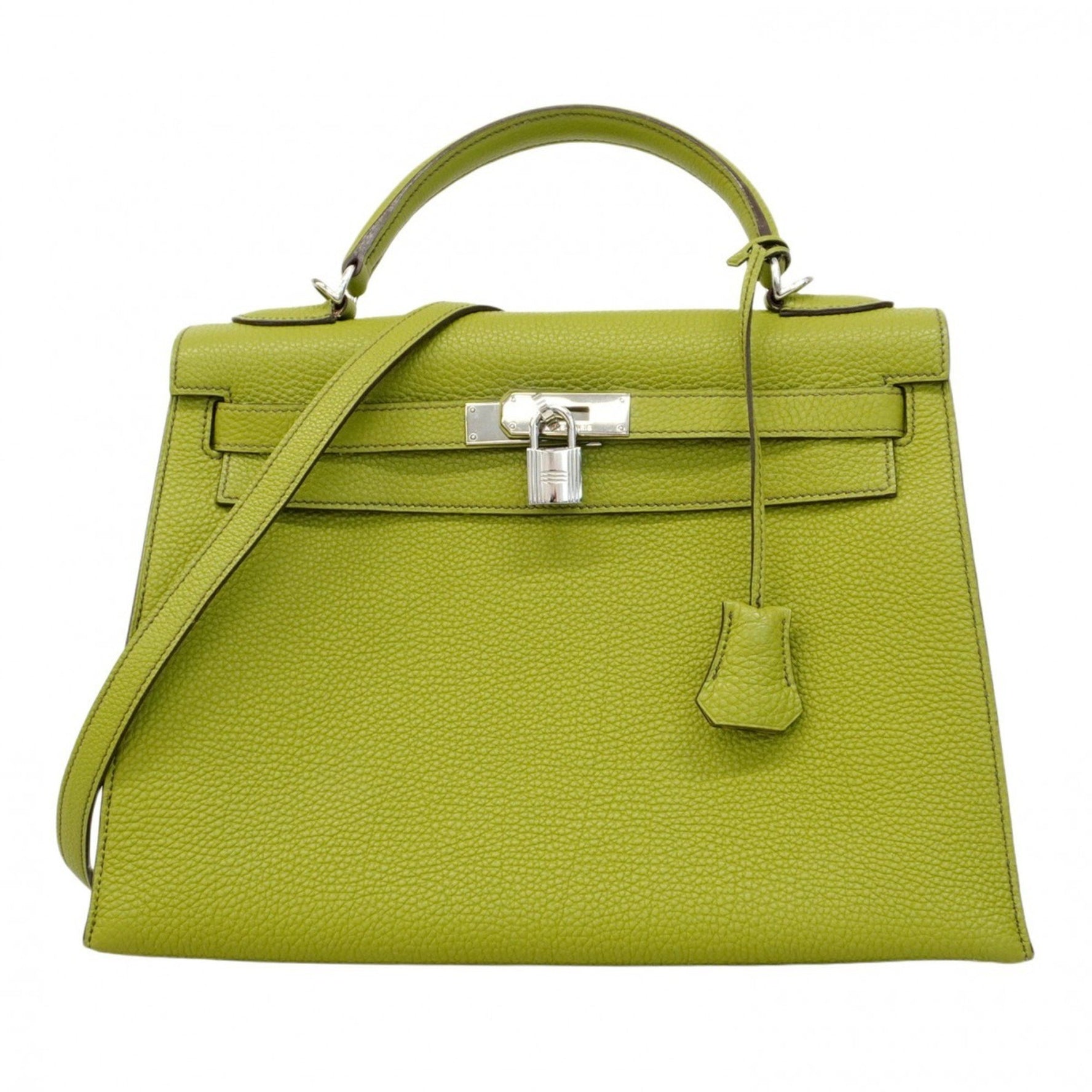 Hermes Hermès Kelly 32 Togo Anise Green Handbag with I Stamp, 2-Way Bag for Women