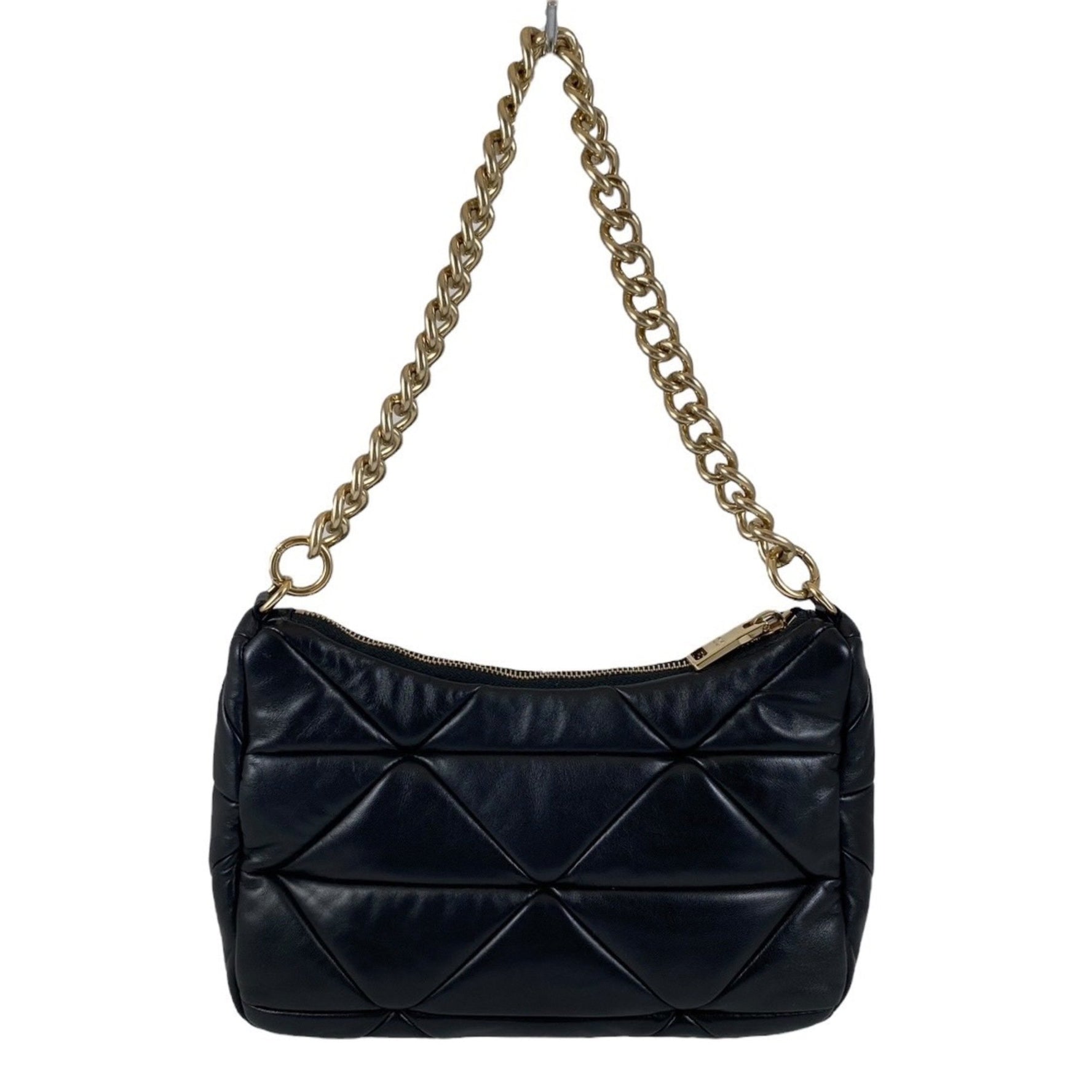PRADA Padded Shoulder Bag Genuine Leather, with Chain and Pouch