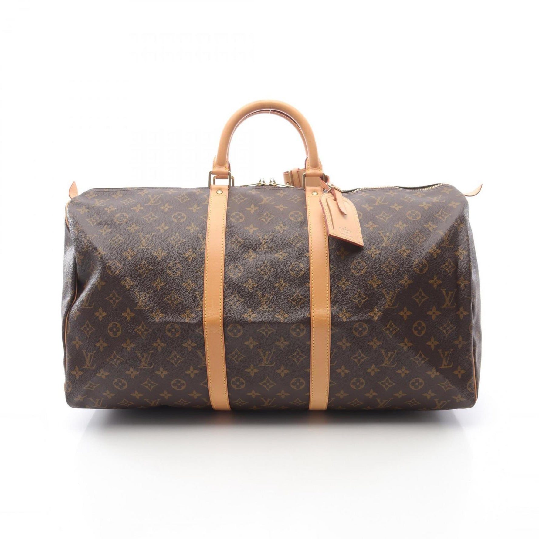 Louis Vuitton Keepall 55 Boston Bag, Coated Canvas and Leather, Monogram, Men's