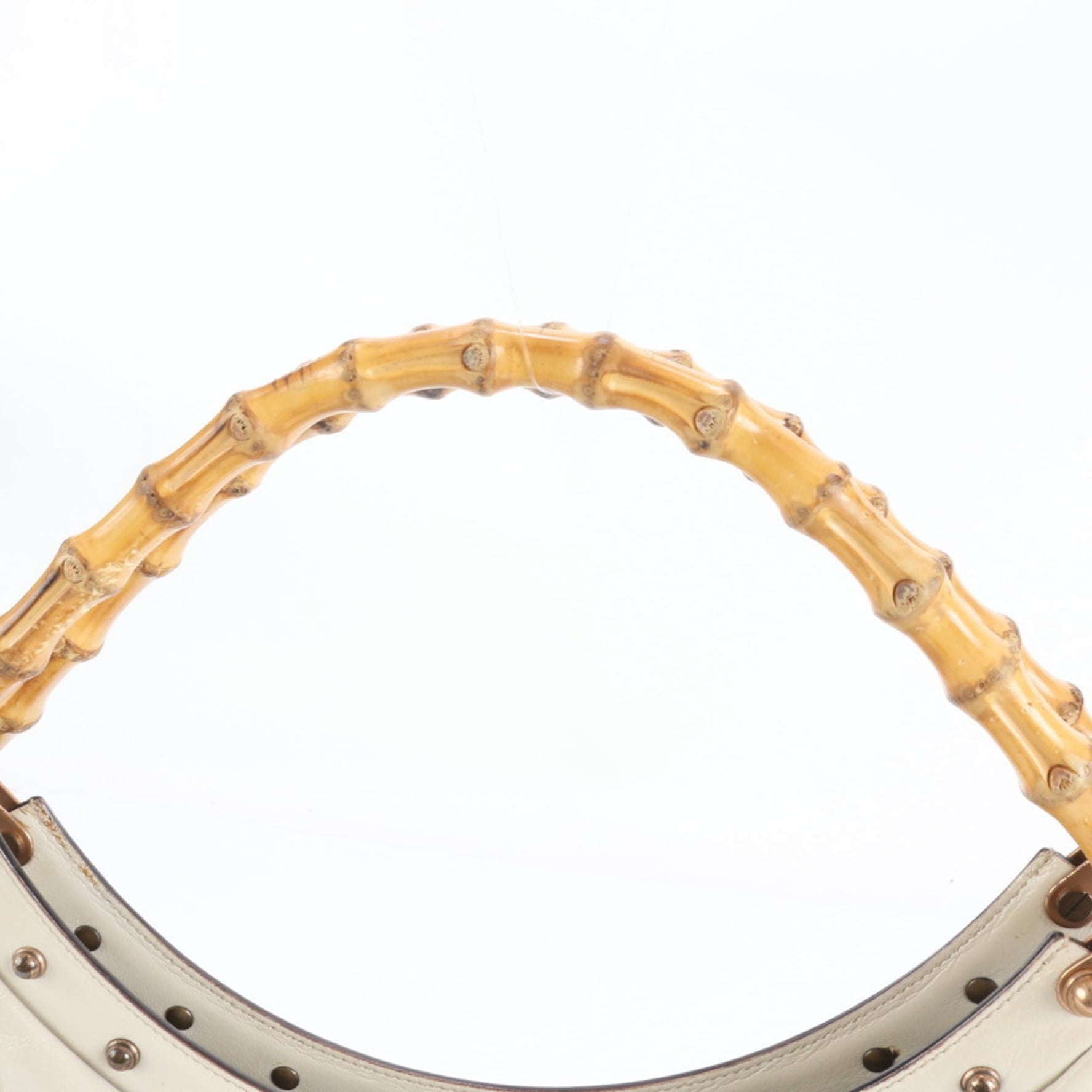 Gucci Bamboo Leather Shoulder Bag, One-Shoulder