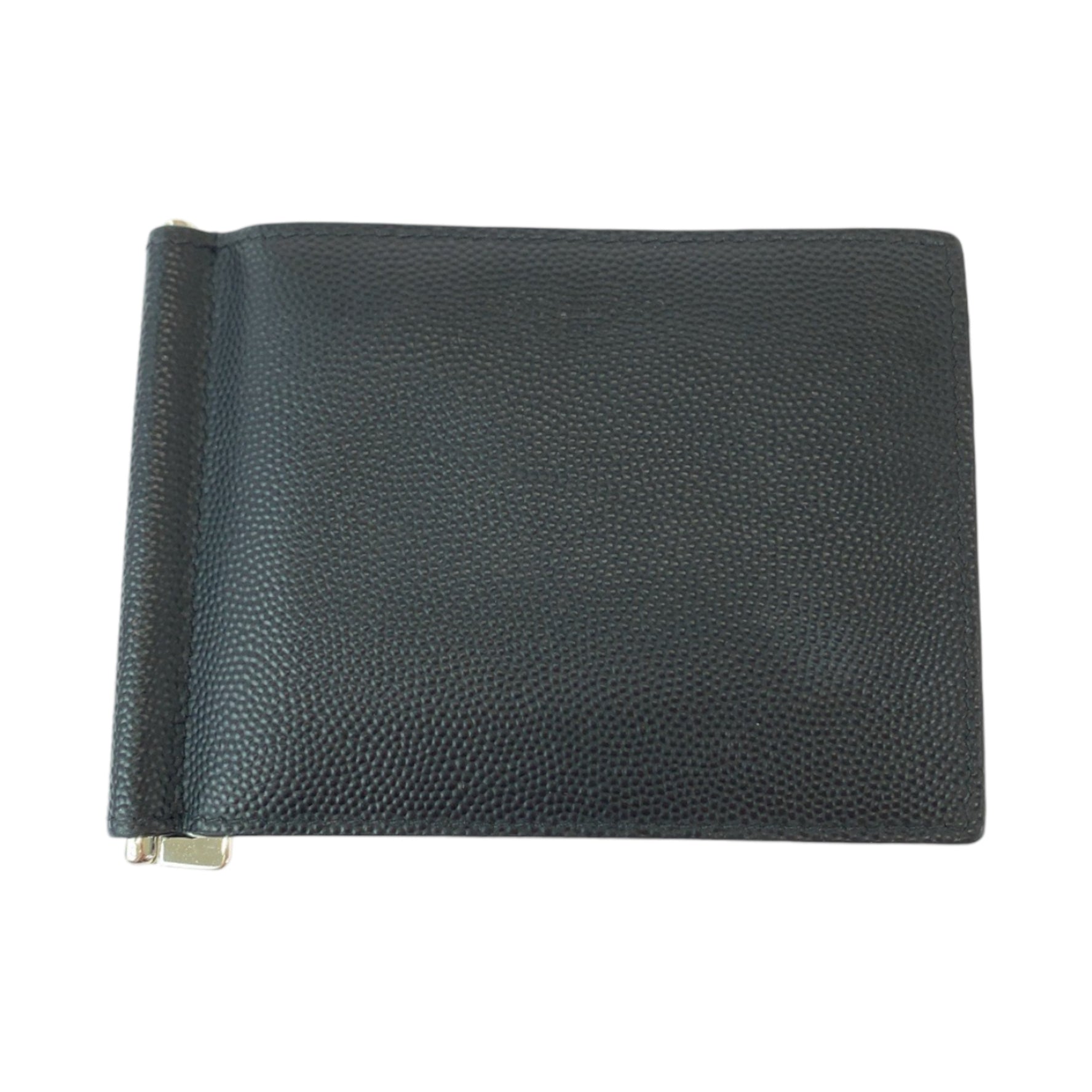Saint Laurent Silver Hardware Leather Business Card Holder/Card Case Money Clip