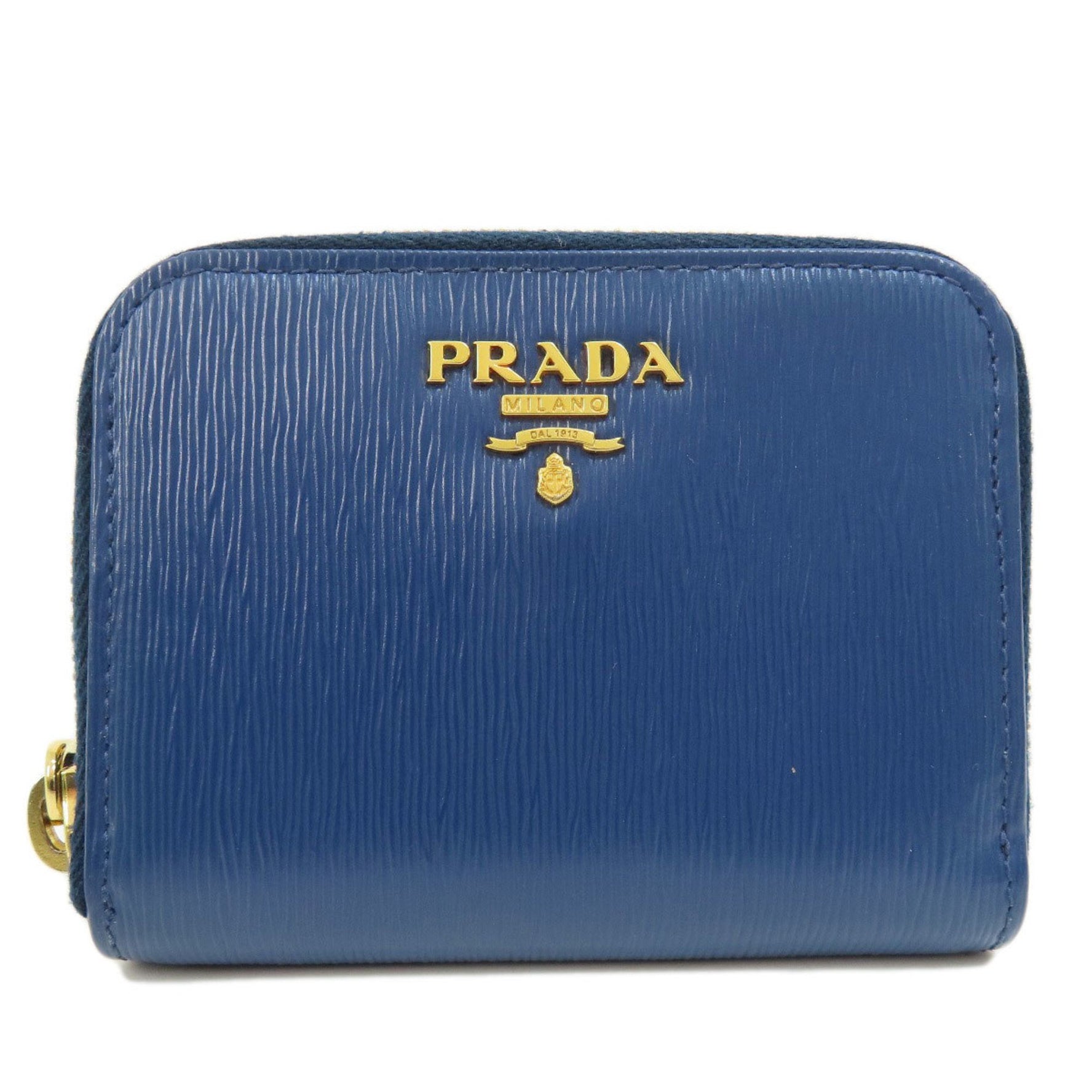 Prada Saffiano metal coin case leather