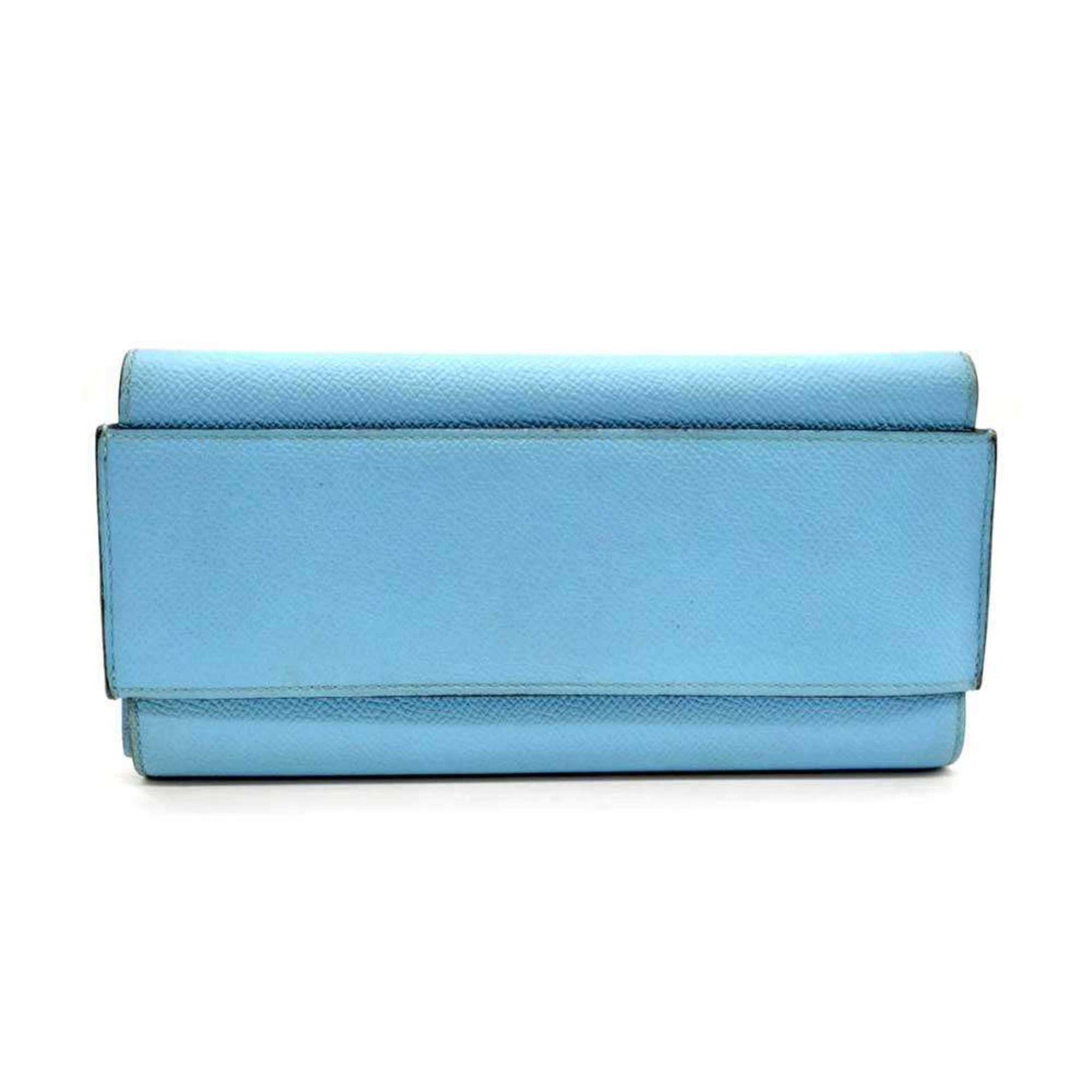 Hermes Passant Long Wallet Celeste Light Blue Epsom Leather