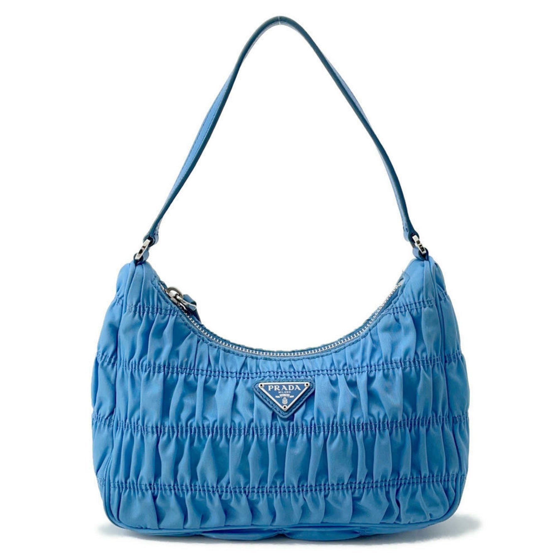 Prada Shoulder Bag Gathered Nylon Bags