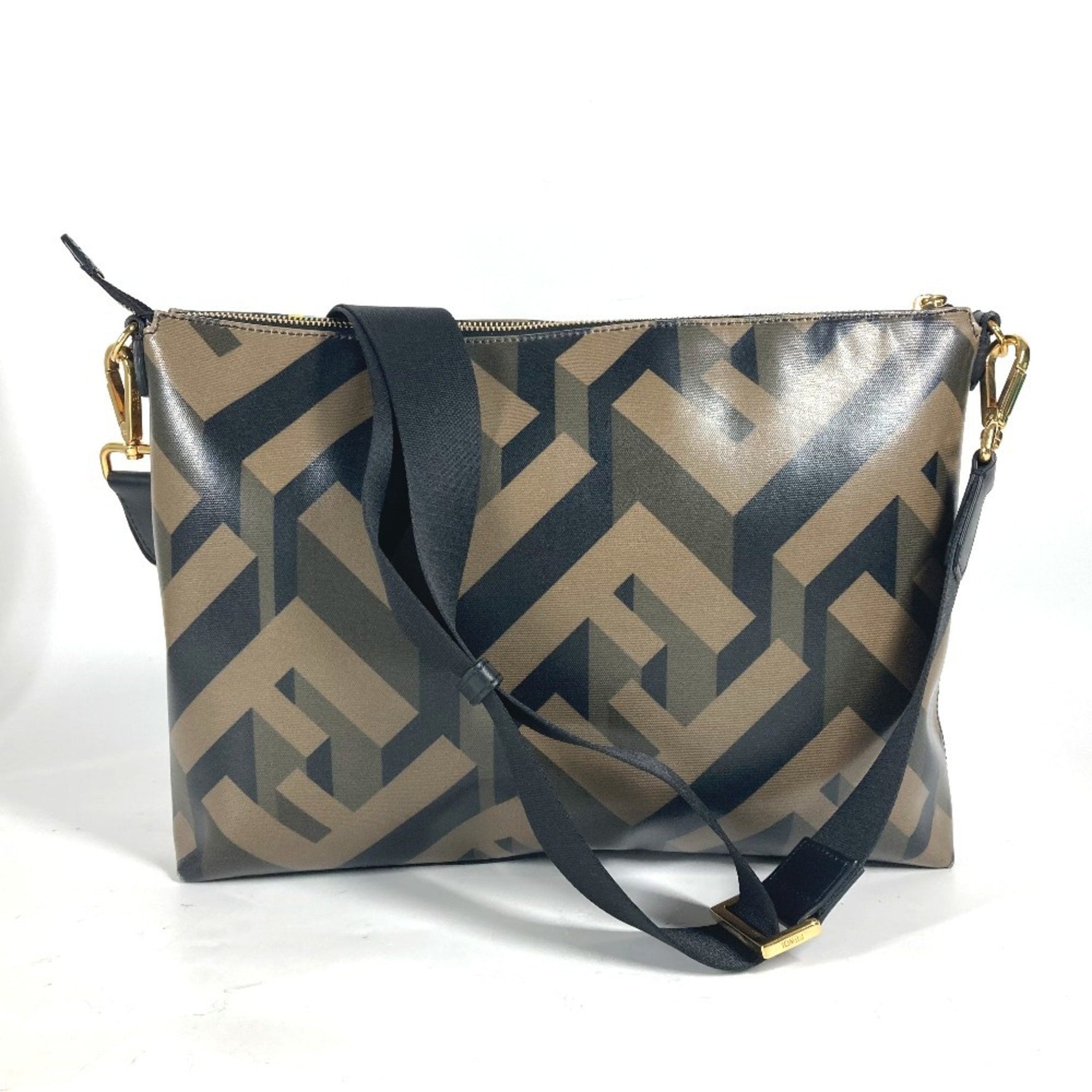 FENDI Multicolor Rainbow Shoulder Bag Brown