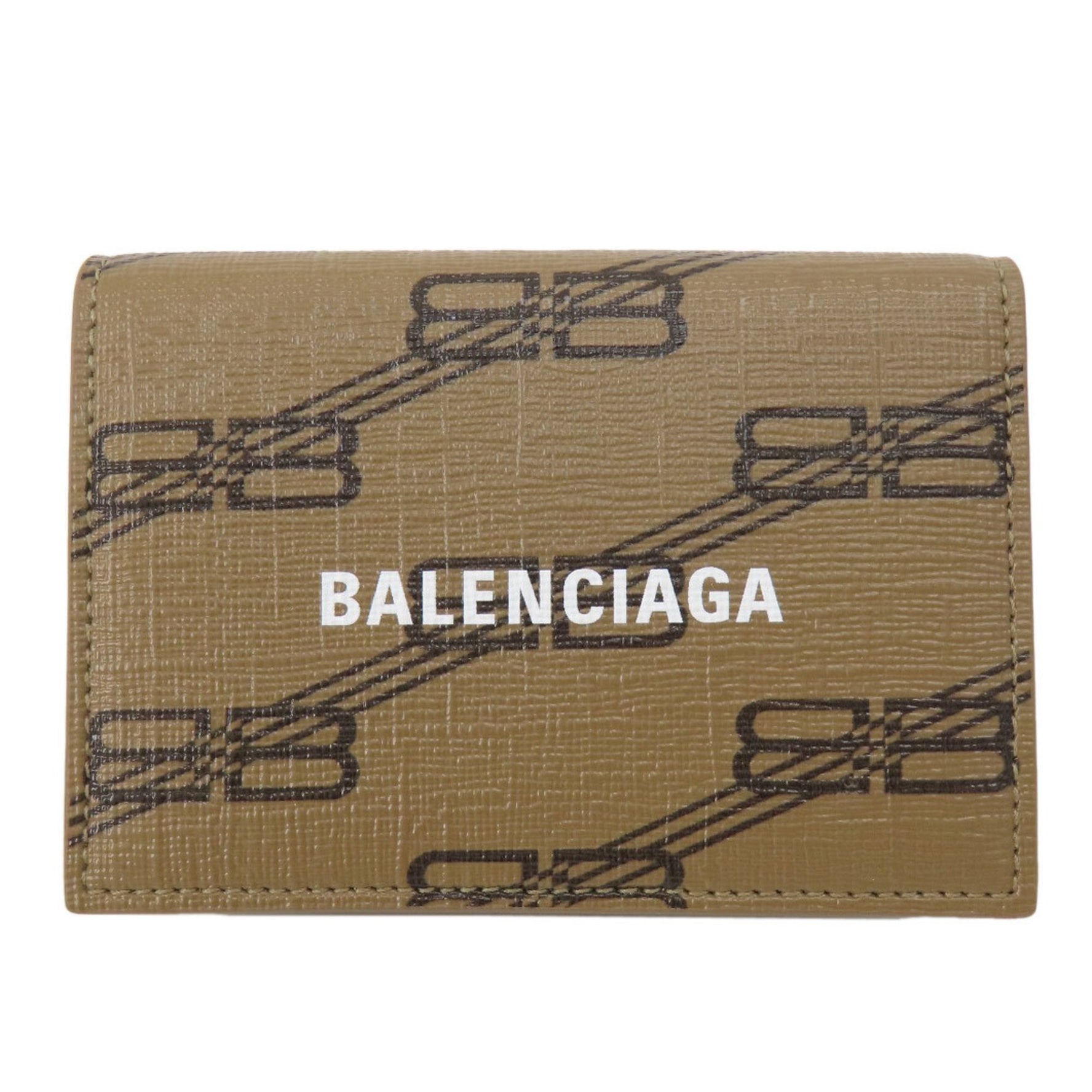 Balenciaga Tri-fold wallet BB pattern Bi-fold Leather