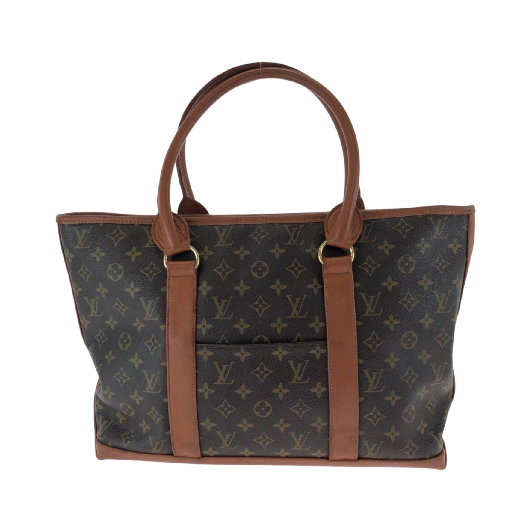 Louis Vuitton Monogram Weekend PM Gold Hardware Tote Bag Shoulder