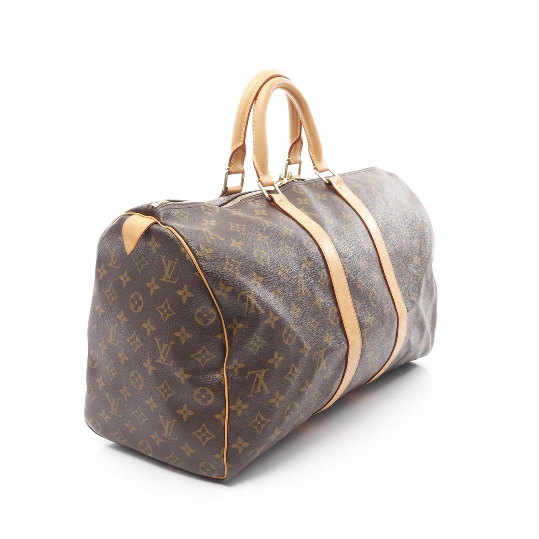 Louis Vuitton Keepall 45 Boston Bag, Coated Canvas and Leather, Monogram, Men's