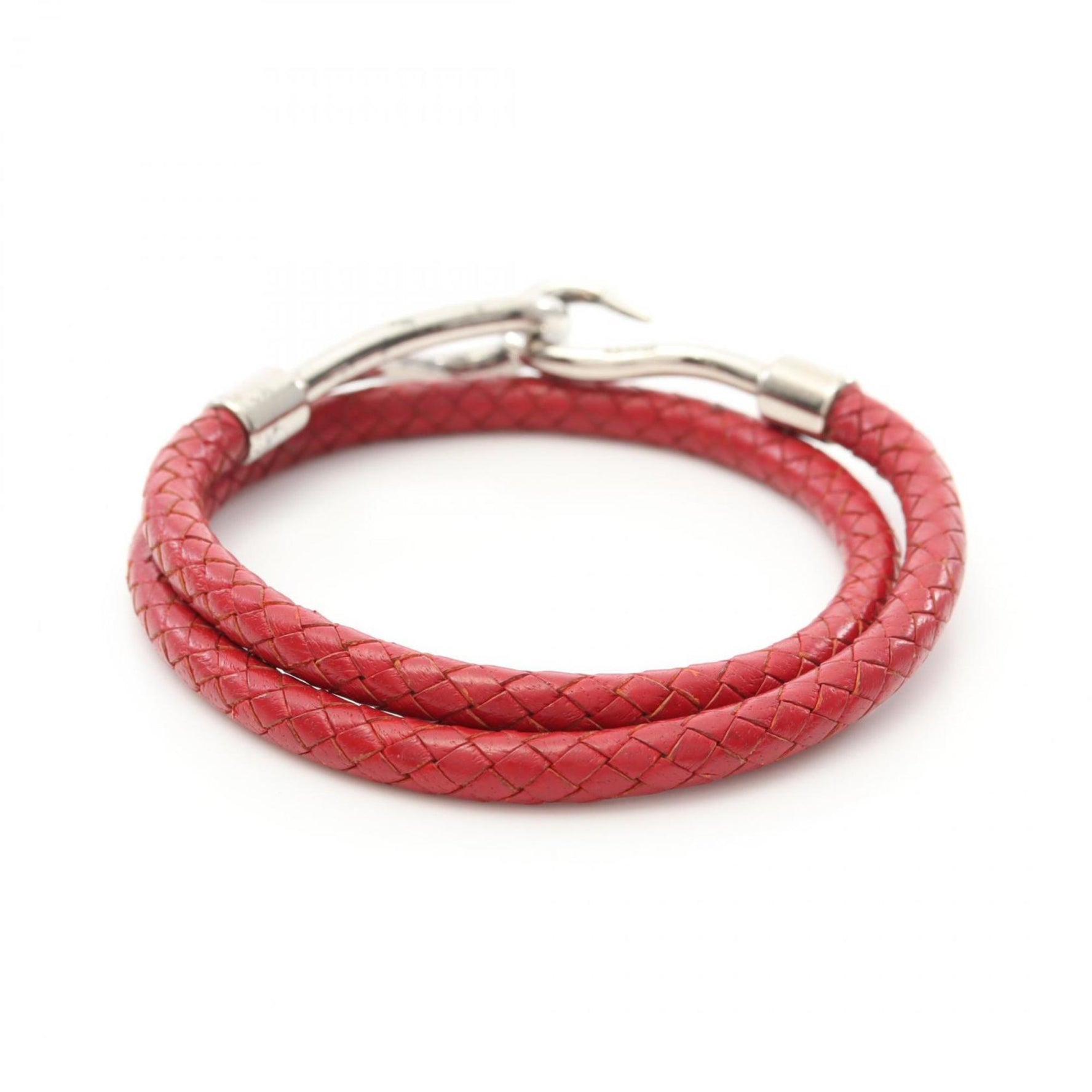 Hermes Hermès Jumbo Choker Bracelet, Leather, Red