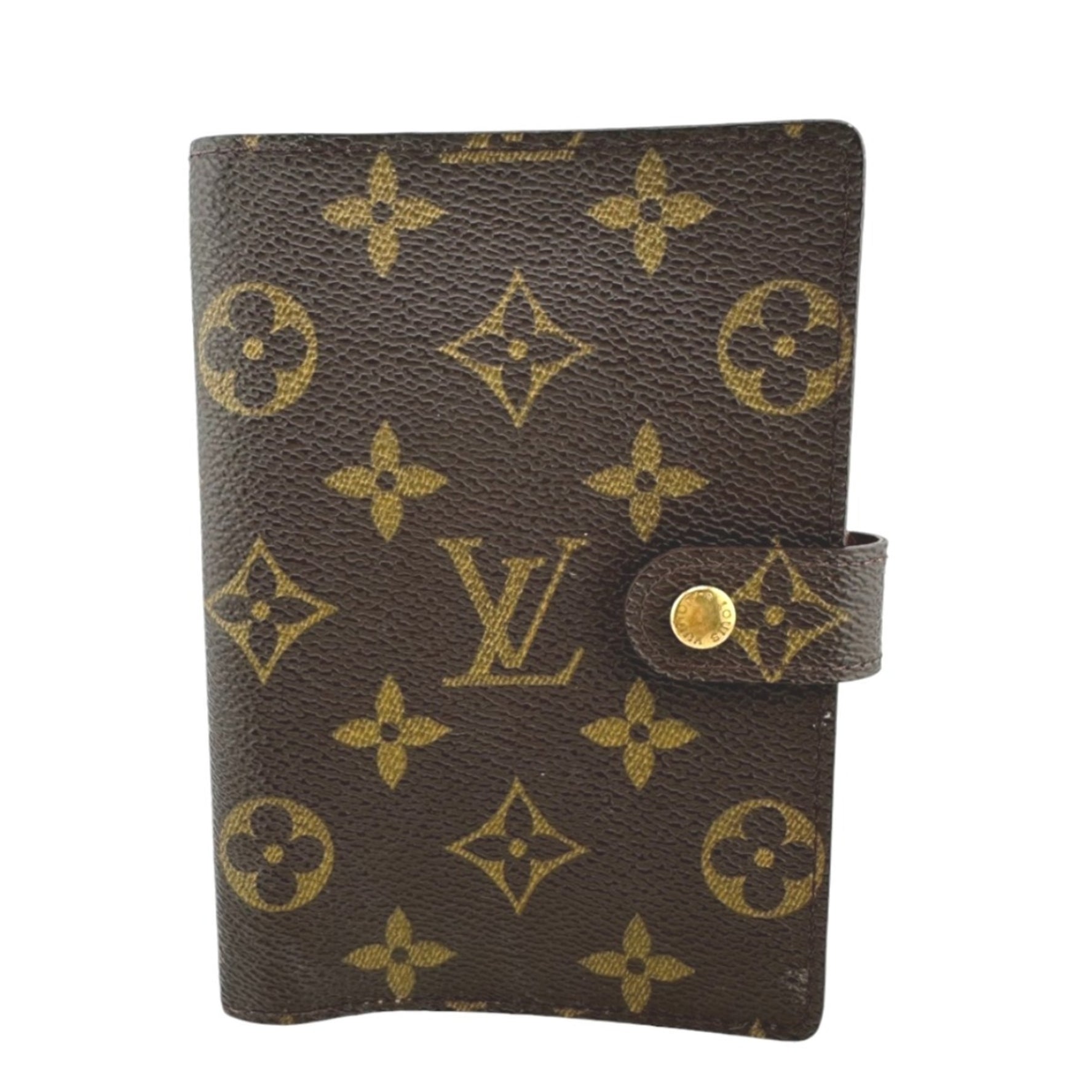 Louis Vuitton Notebook Cover Case Monogram Agenda PM Canvas Brown LV