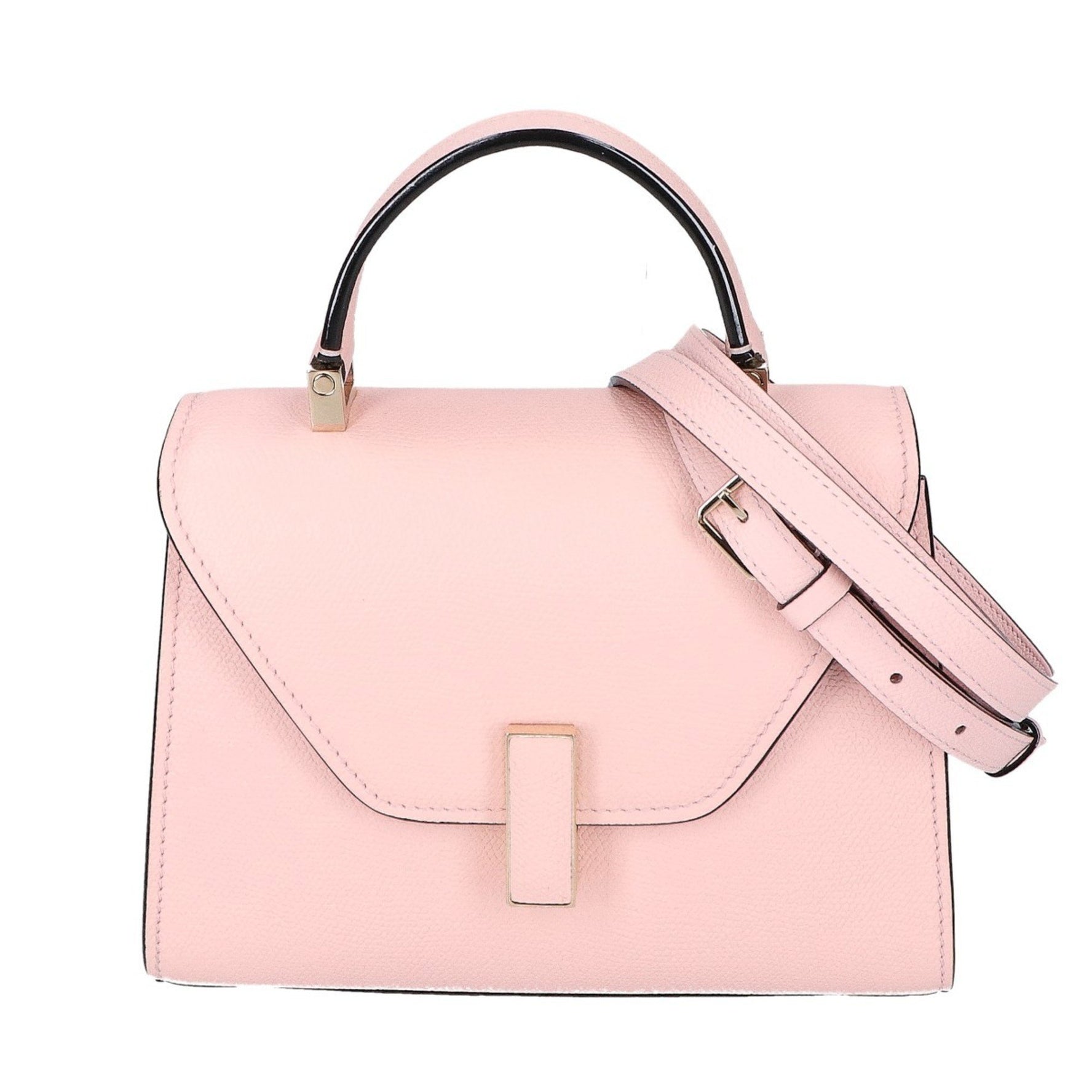 Valextra Micro Iside Soft Calfskin Handbag/Shoulder Bag in Excellent Condition, Peony with GD Hardware