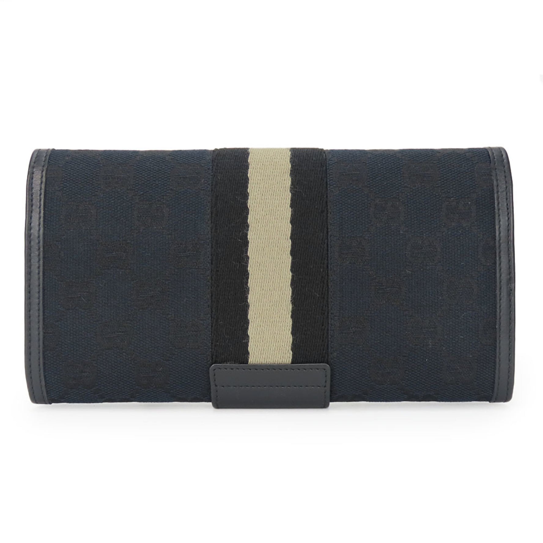 Gucci Long Wallet 035.0416.2180 Web Line GG Canvas Bifold Men's