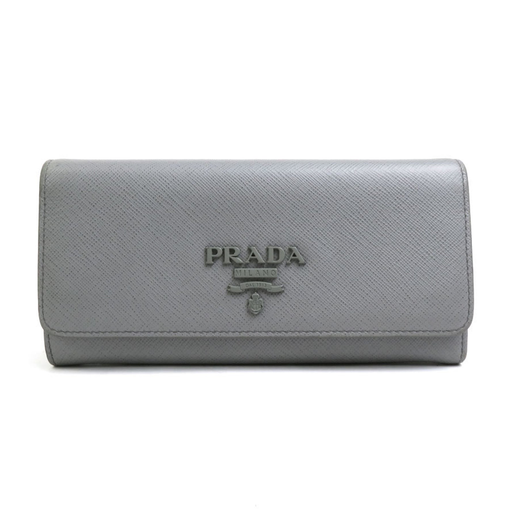 Prada bi-fold long wallet leather unisex