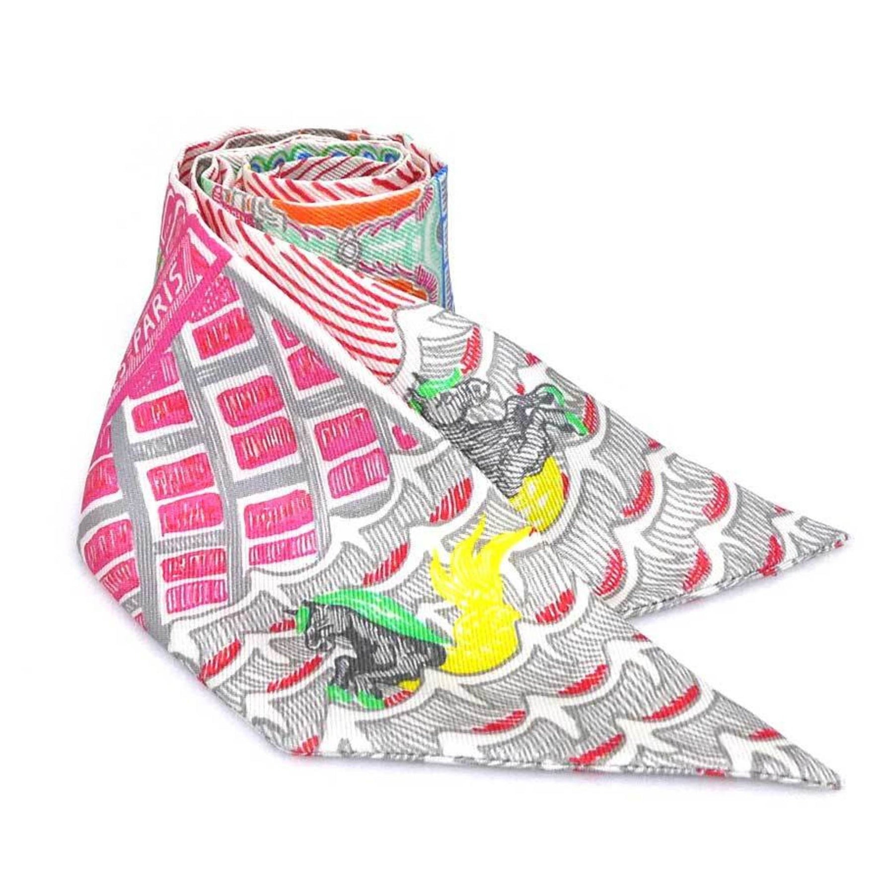 Hermes Twilly Silk Scarf, Multicolor