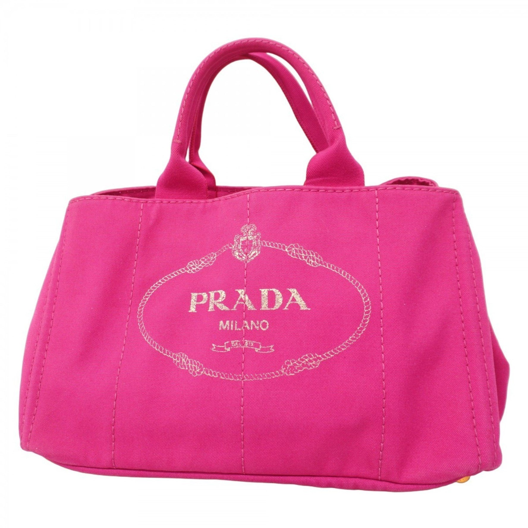 Prada Canapa Canvas Tote Bag, Pink, Women's