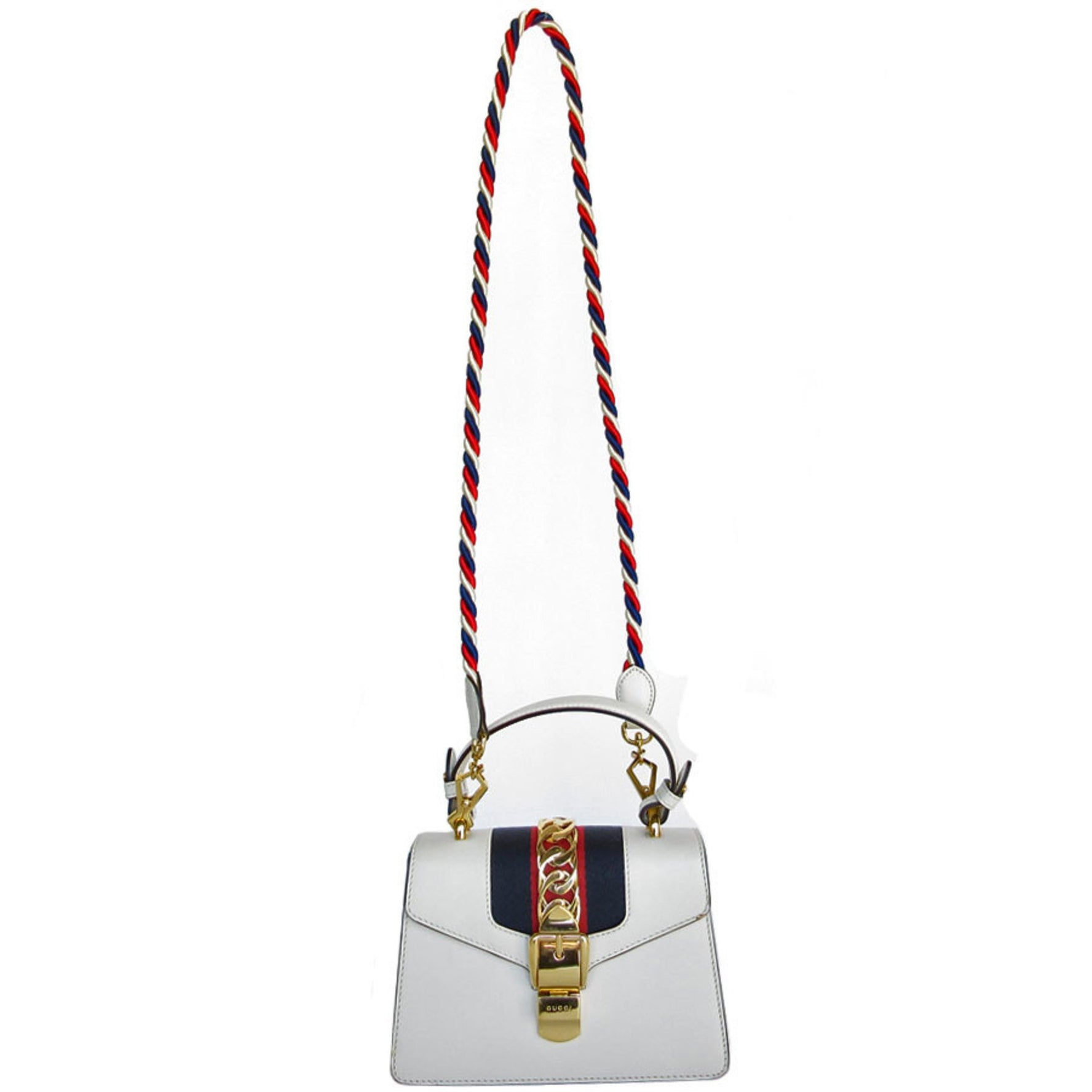 GUCCI Handbag Shoulder Bag Sylvie Leather Gold