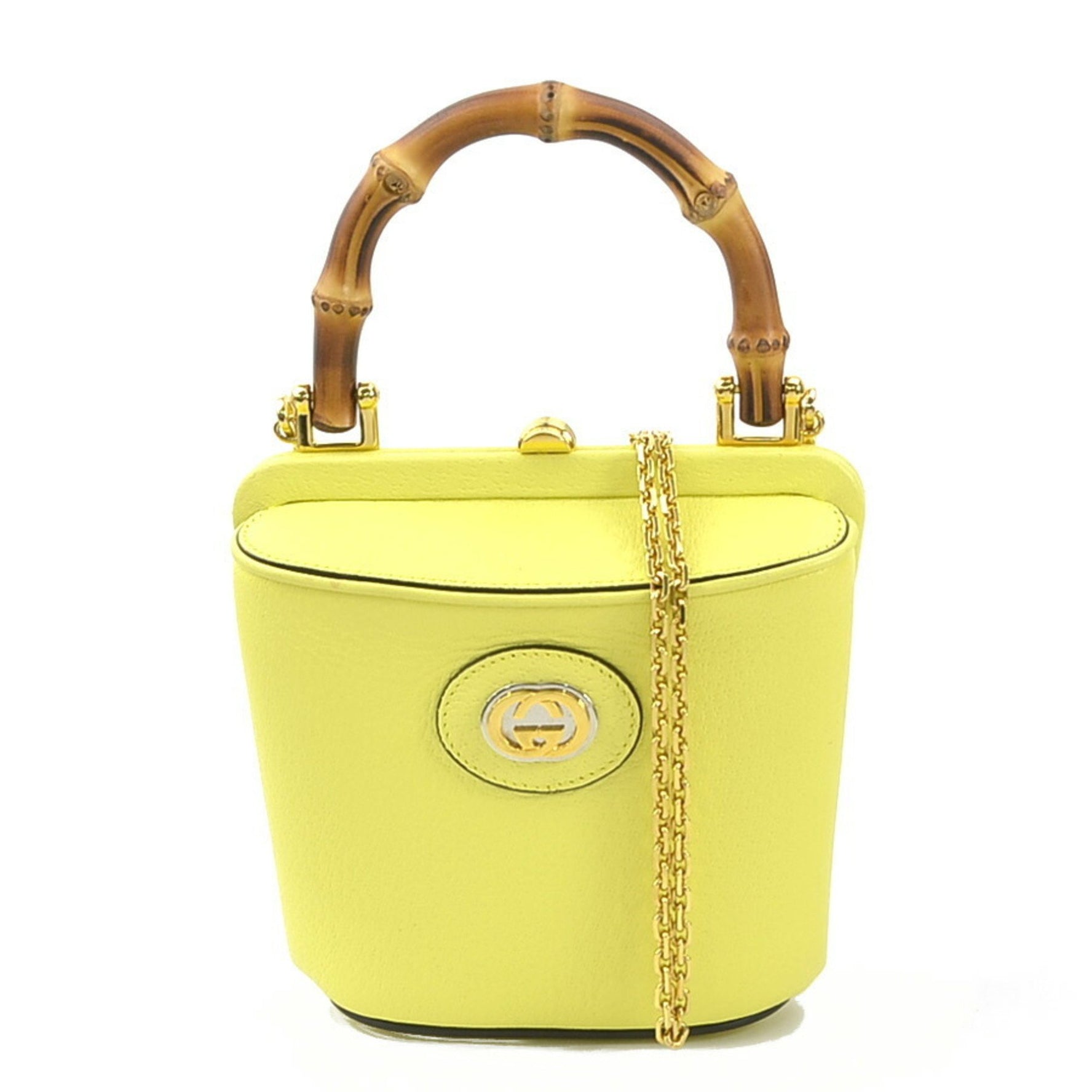 GUCCI Handbag Shoulder Bag Bamboo Leather
