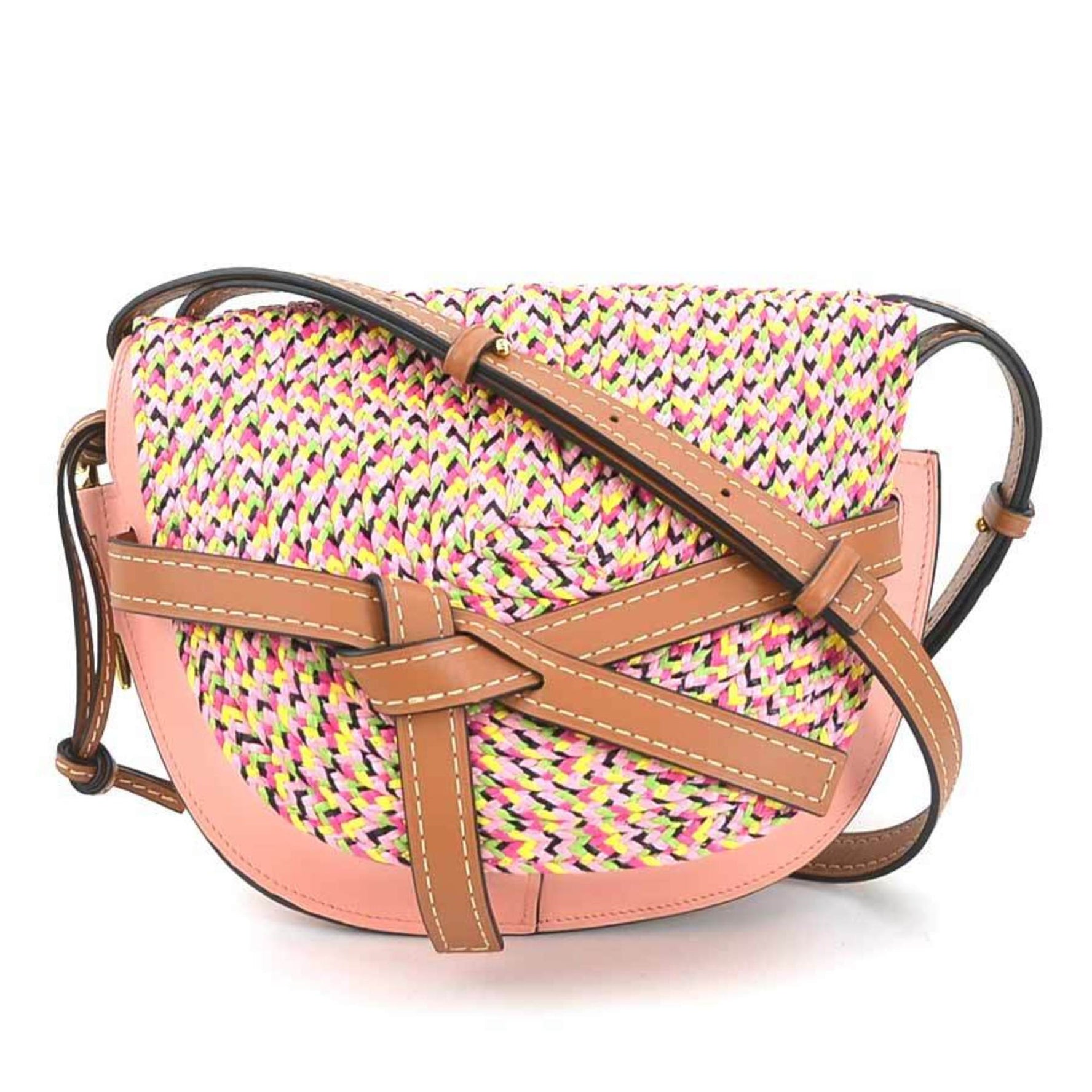 LOEWE Shoulder Bag Gate Small Leather Pink Multicolor