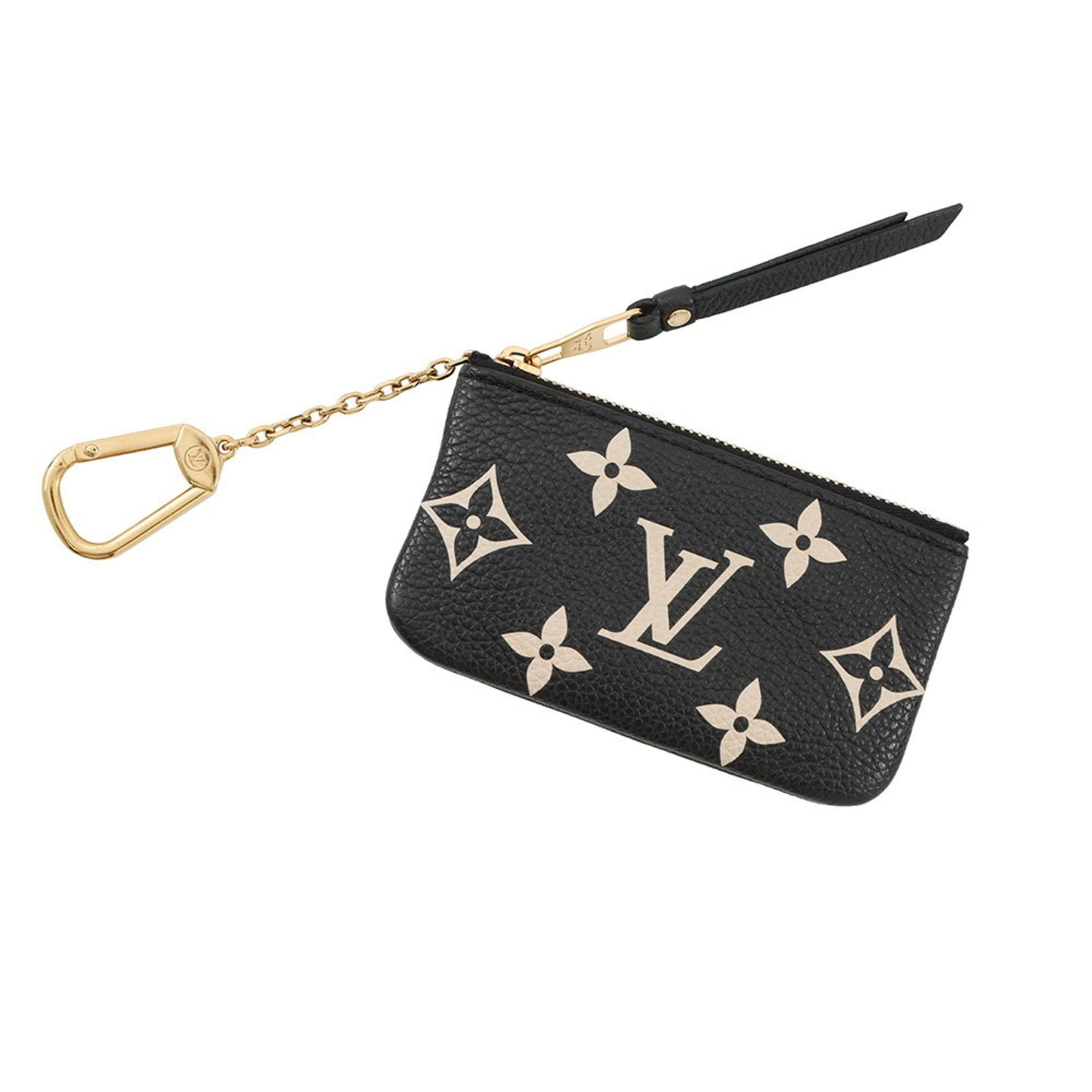 Louis Vuitton Two-Tone Monogram Empreinte Pochette Cles Card and Key Case Black