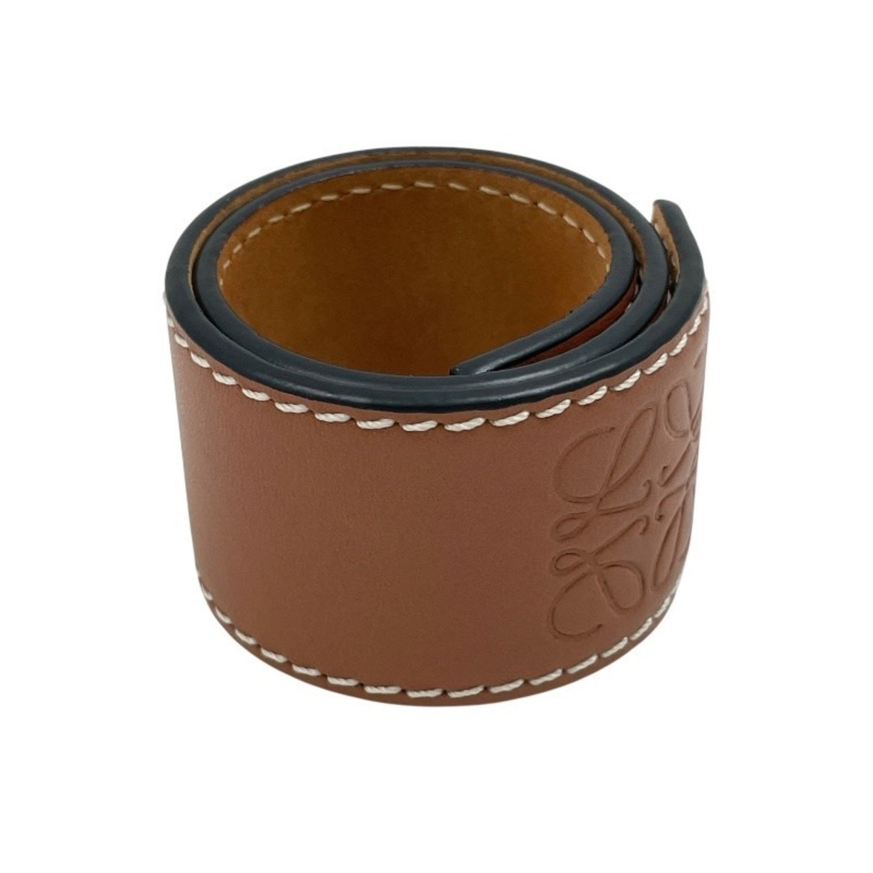 LOEWE Anagram Slap Small Bracelet, 119.19.336, Leather Bangle