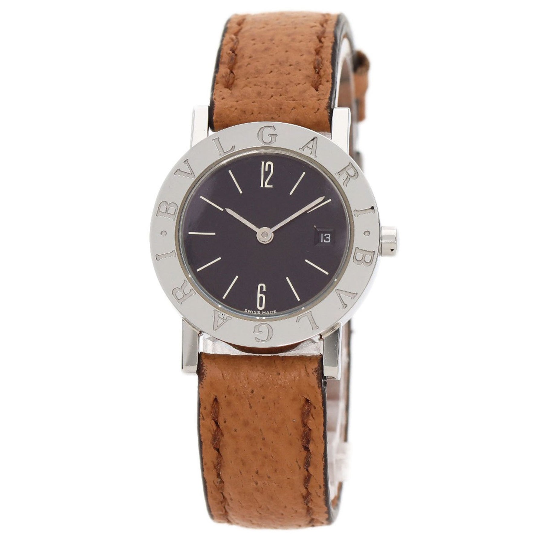 BVLGARI Wristwatch Stainless Steel Leather