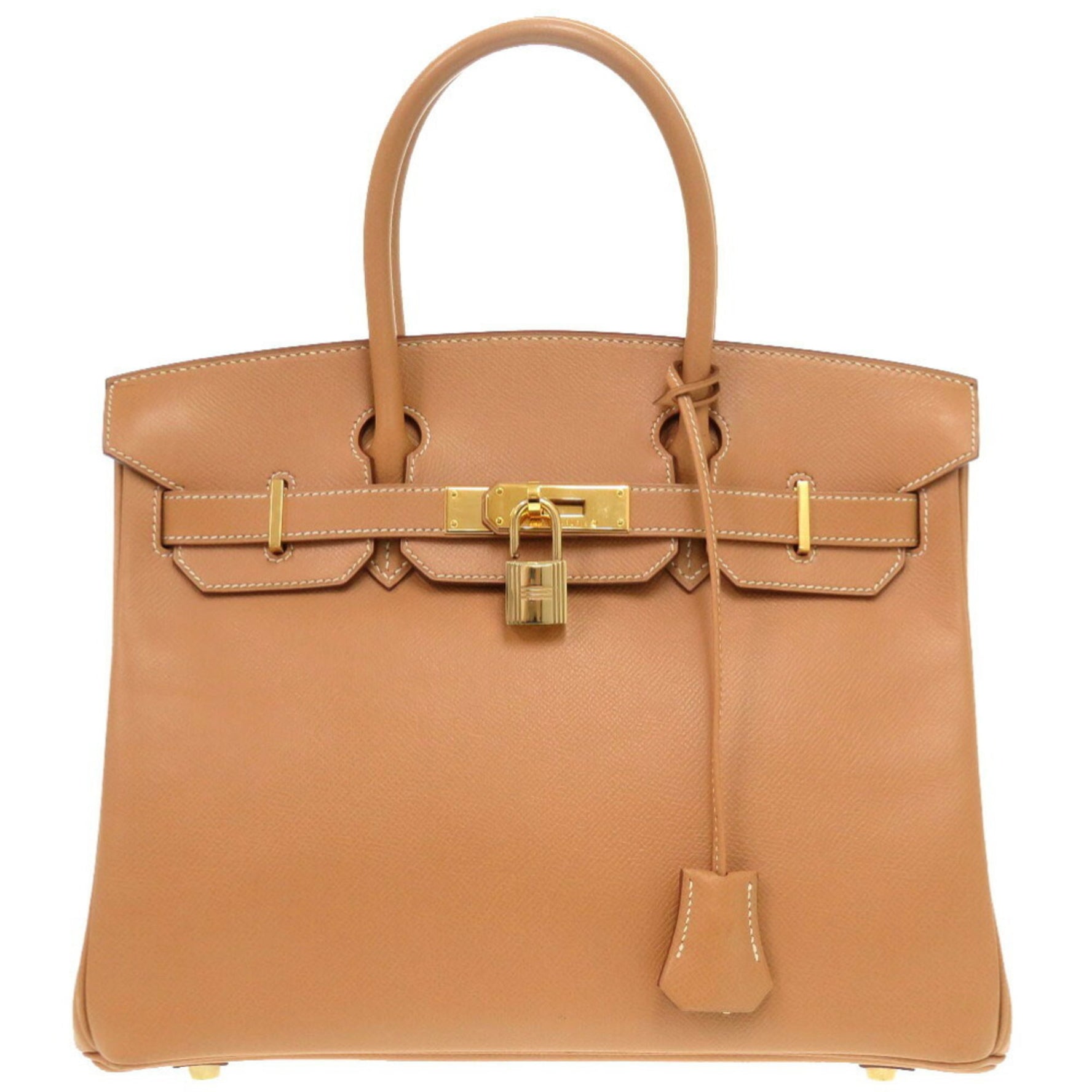 Hermes Birkin 30 Cushvel F Stamp Handbag Brown 0161