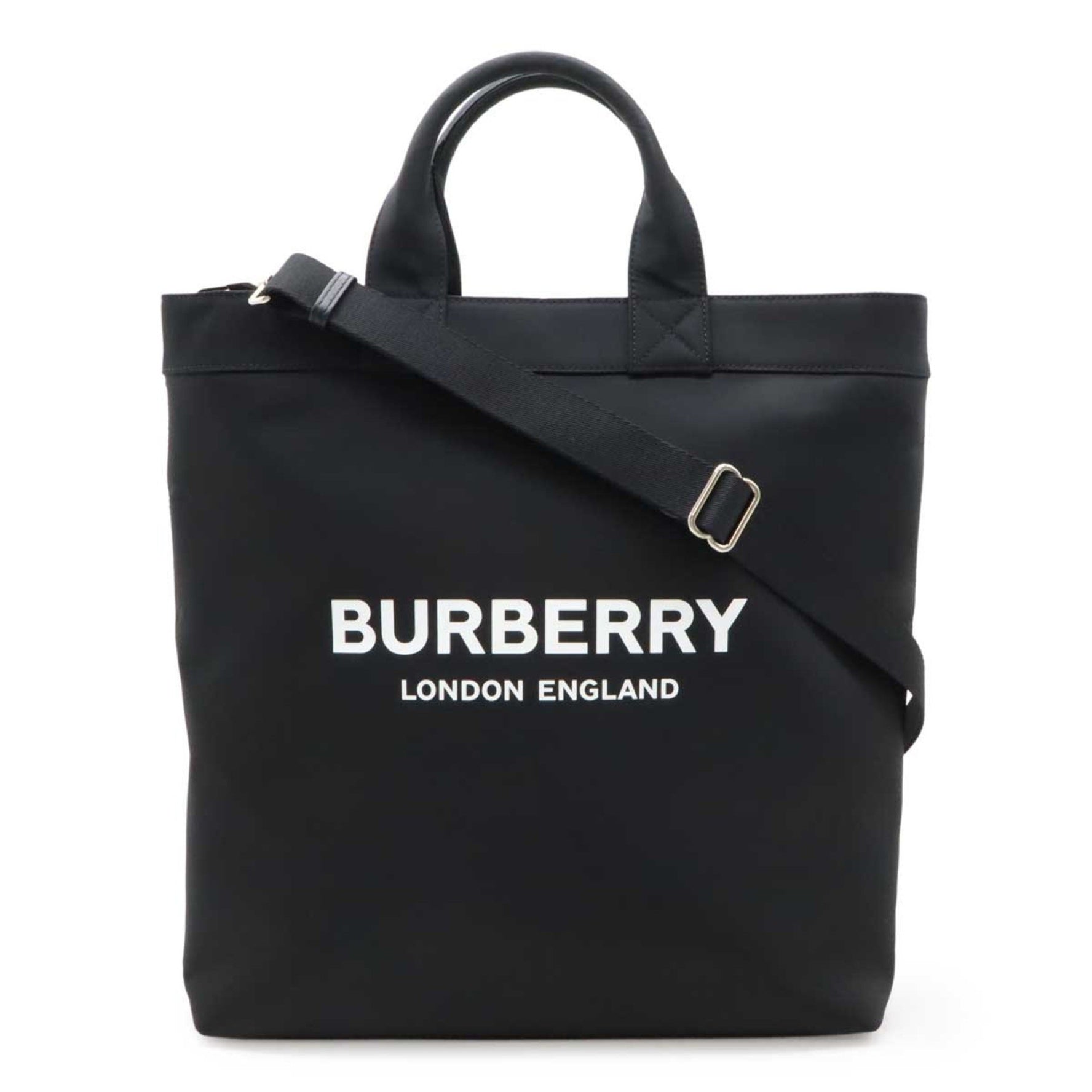 BURBERRY ARTIE Print Tote Bag Shoulder Nylon Leather