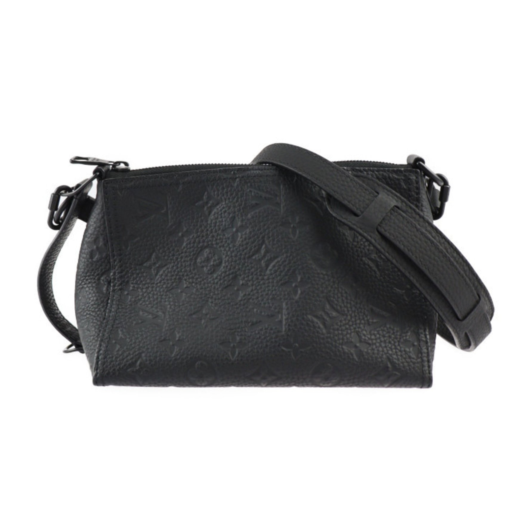 Louis Vuitton Triangle Messenger Shoulder Bag Monogram Empreinte Noir Black Vuitton