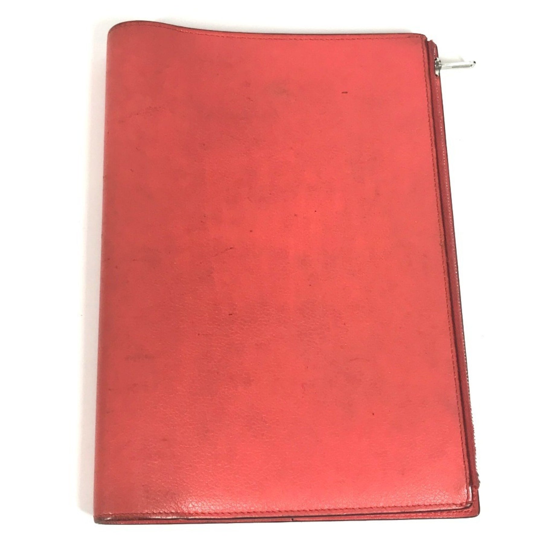 HERMES Stationery Notepad "EA Zip" Memo Cover Case Diary Book Notebook Leather Men's