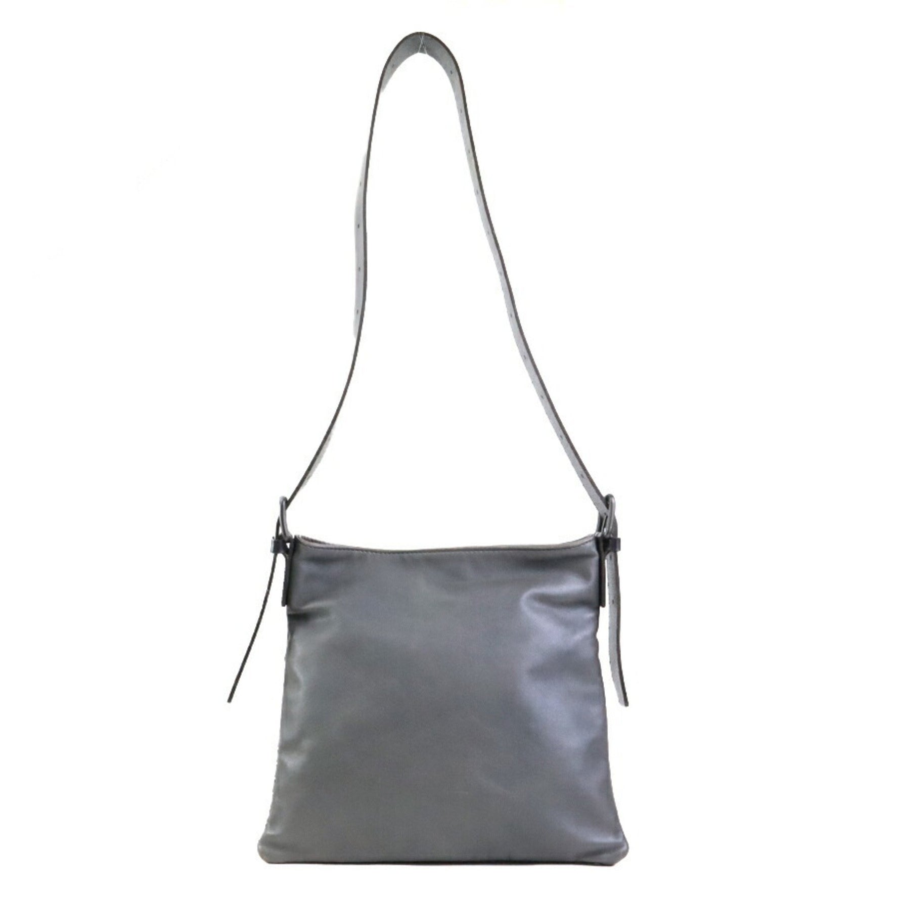 Bottega Veneta shoulder bag in grey and black leather, suitable for both men women