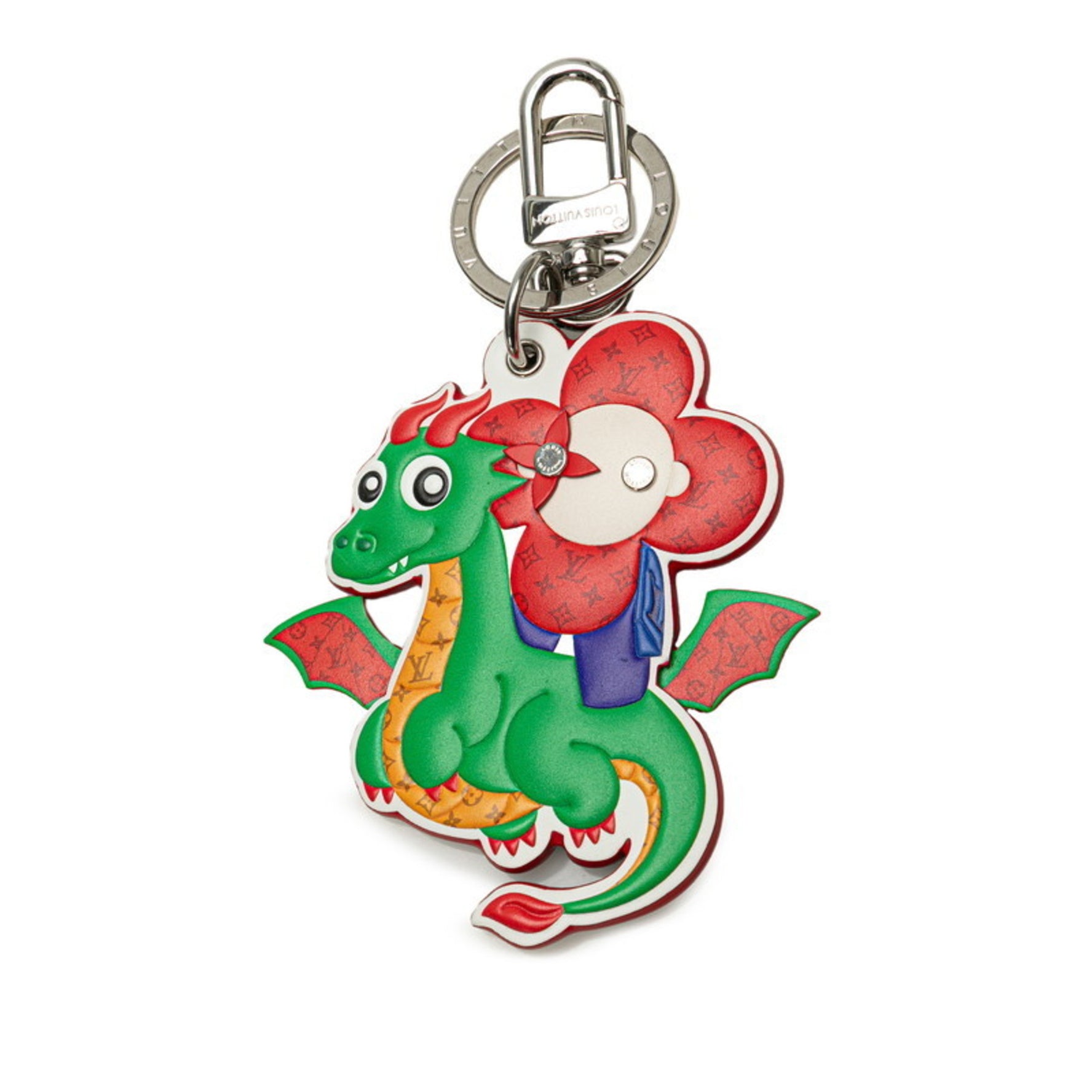 Louis Vuitton LV Dragon Vivienne Charm Keychain Multicolor Leather PVC Metal