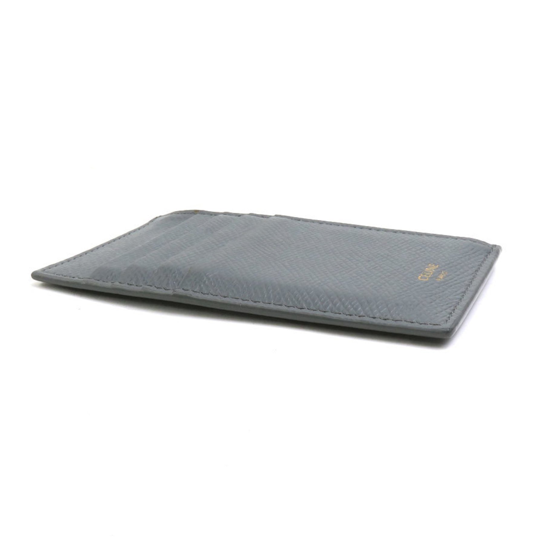 CELINE Wallet/Coin Case Leather Grey Men's