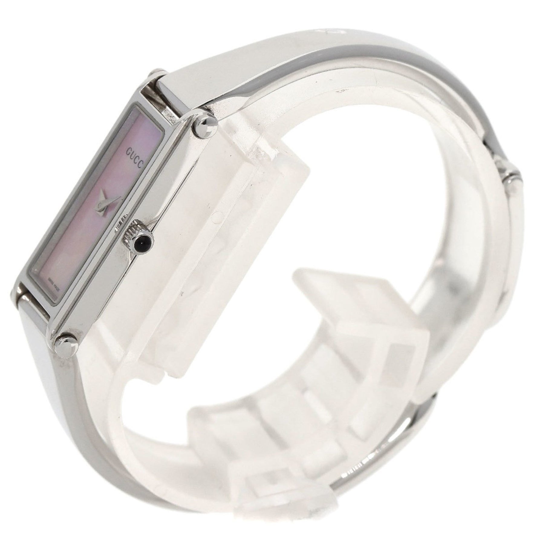Gucci Square Face Watch Stainless Steel SS Ladies