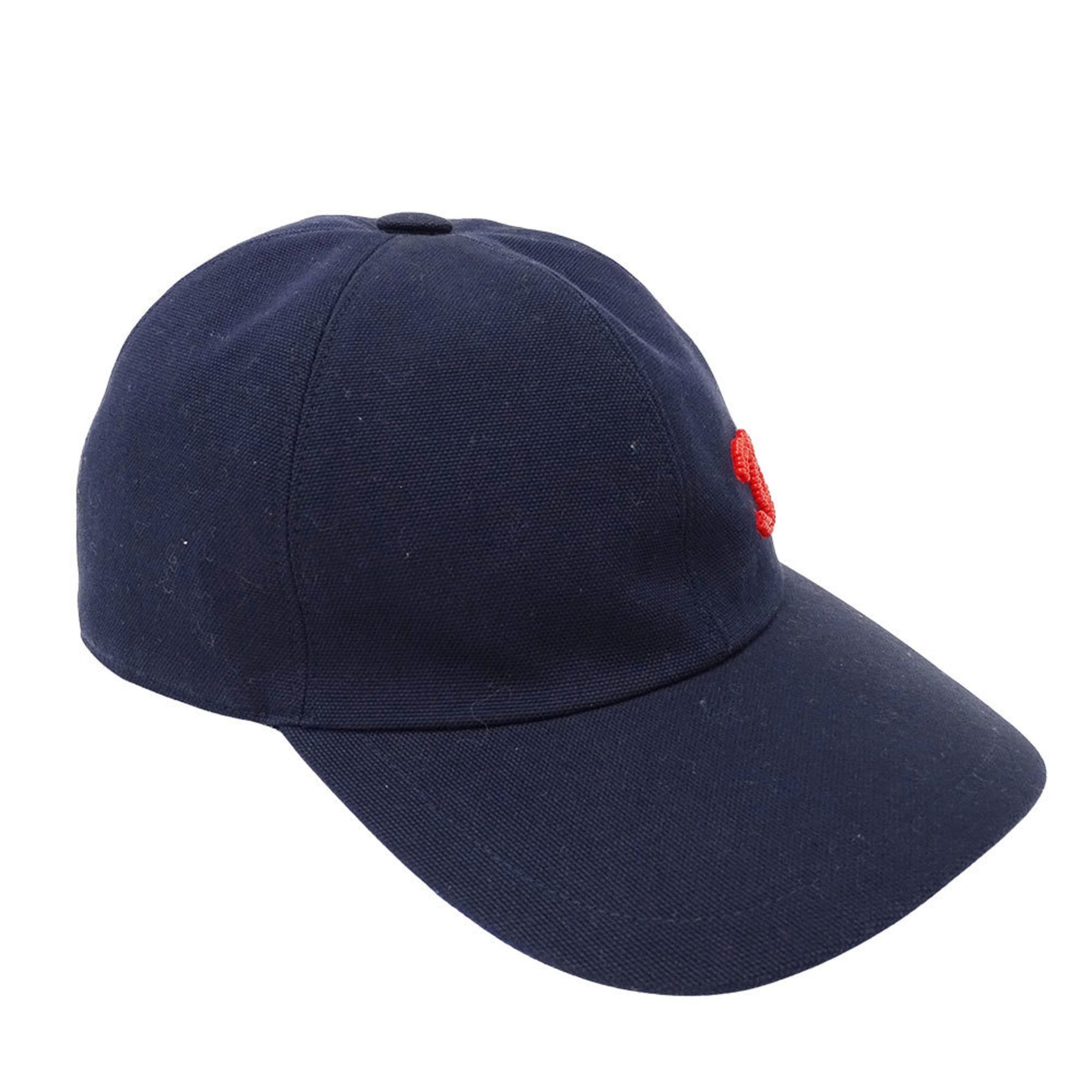 CHANEL Brand Cotton Baseball Cap with Silver Hardware